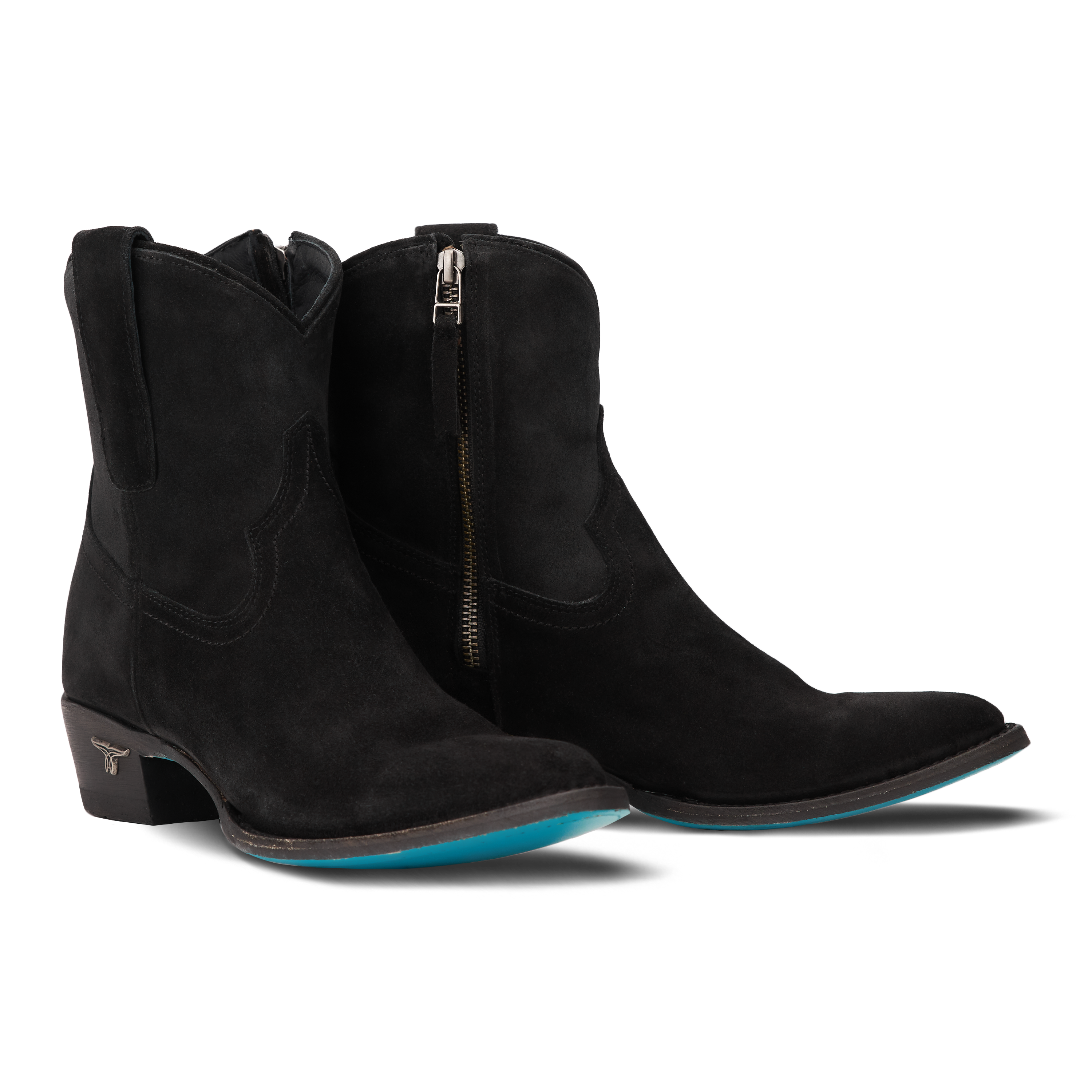 Plain Jane Bootie - Soft Black Suede Ladies Bootie Soft Black Suede Western Fashion by Lane