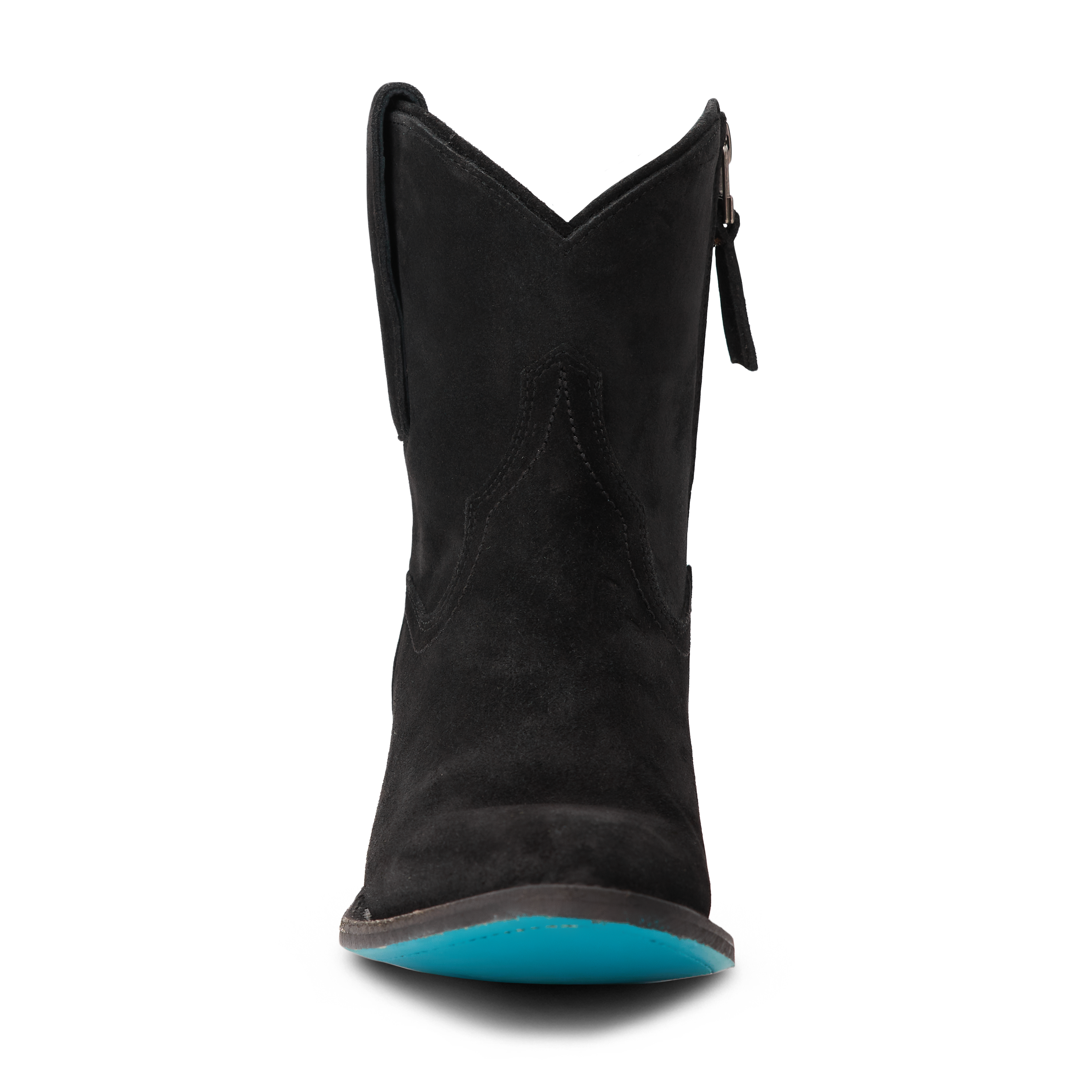 Plain Jane Bootie - Soft Black Suede Ladies Bootie Western Fashion by Lane