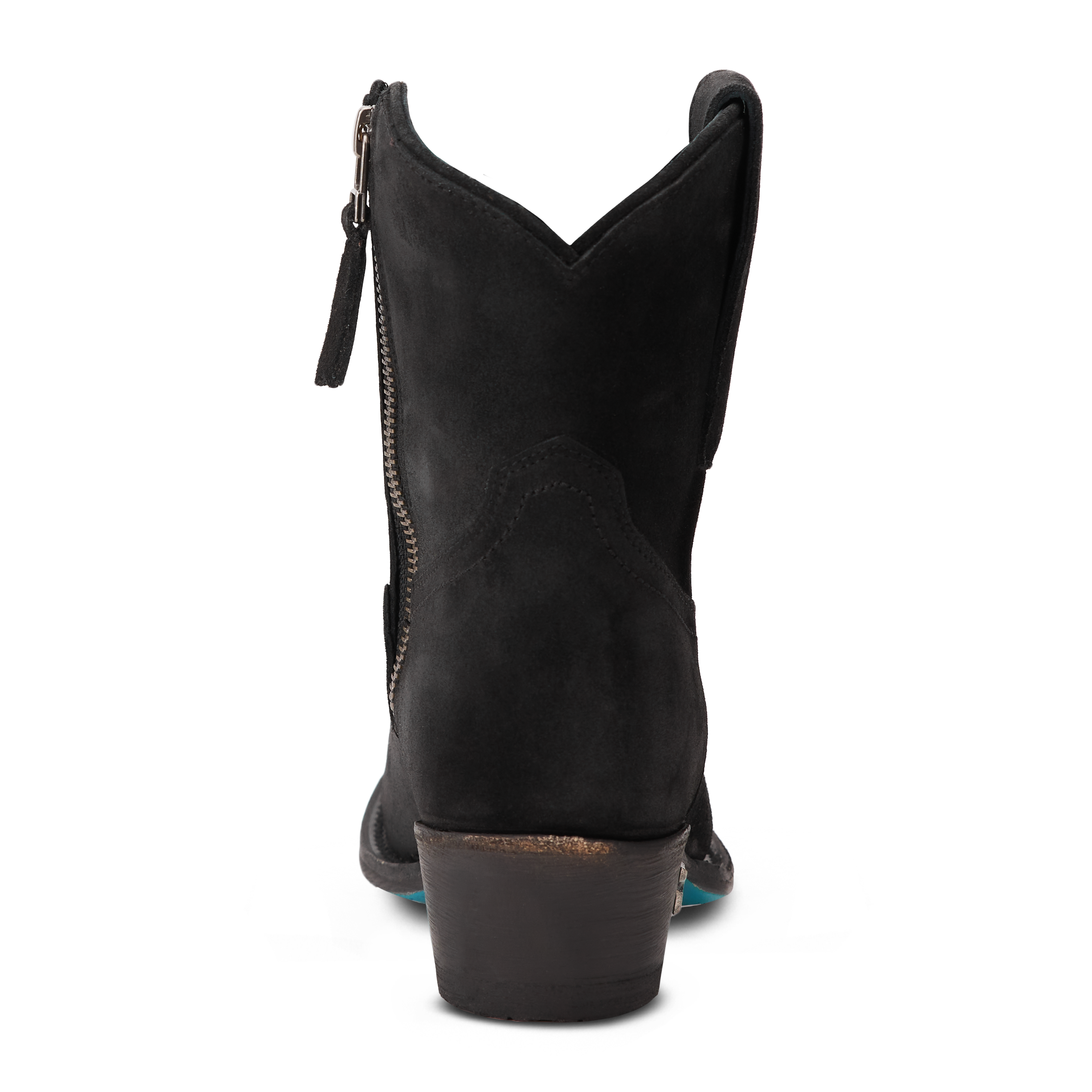 Plain Jane Bootie - Soft Black Suede Ladies Bootie Western Fashion by Lane