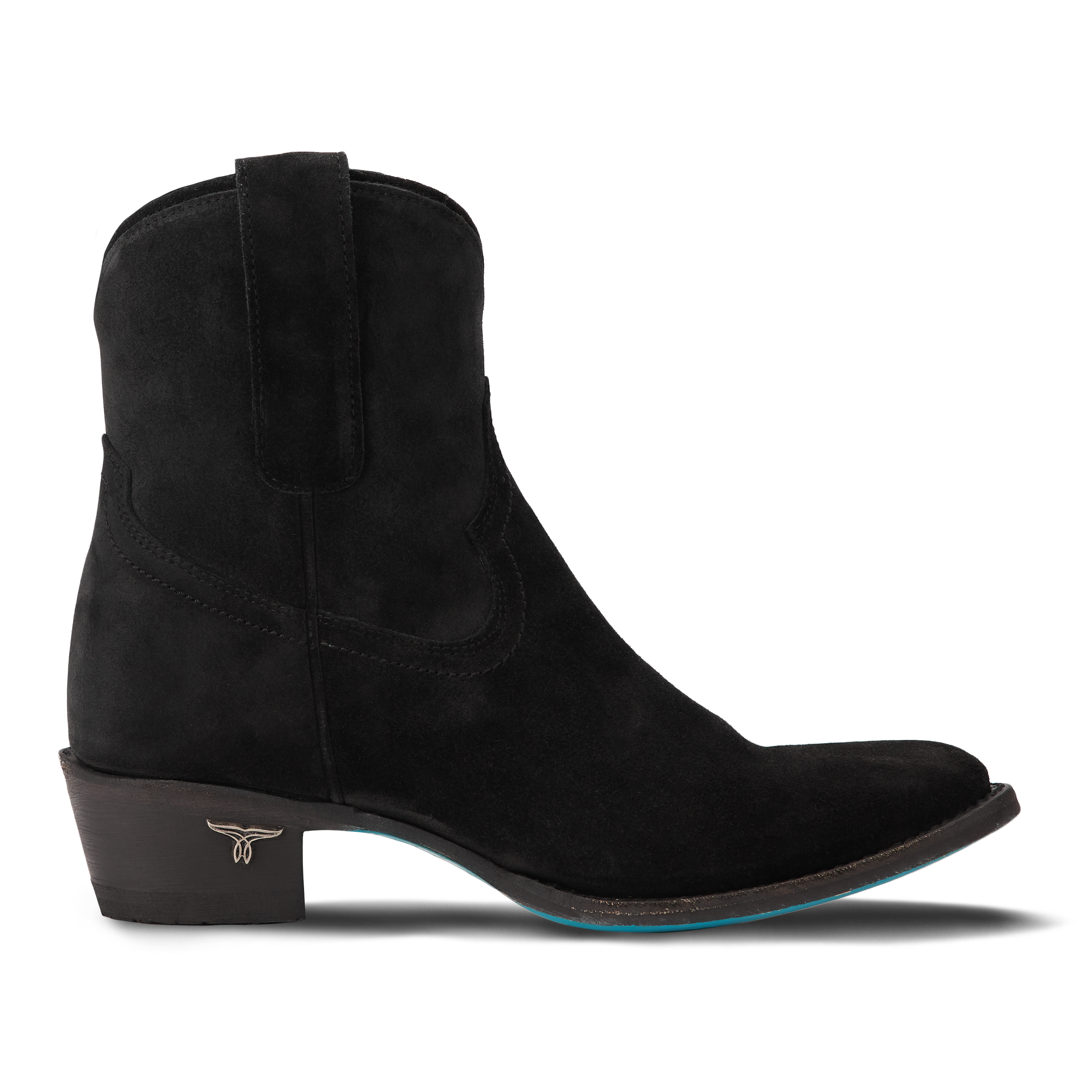 Plain Jane Bootie - Soft Black Suede Ladies Bootie Western Fashion by Lane