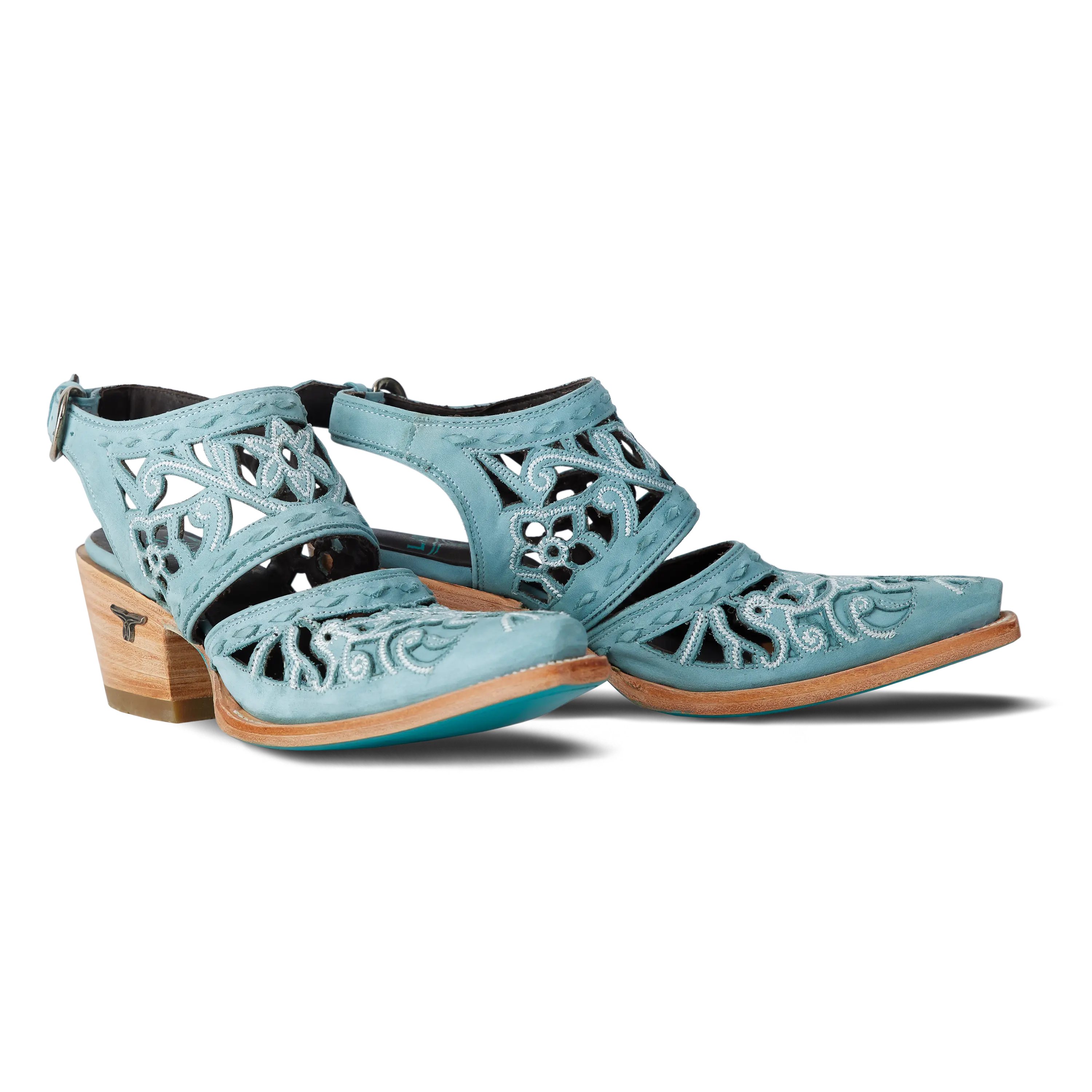 Robin Cut Out Slingback Mule - Powder Blue Mule Powder Blue Western Fashion by Lane
