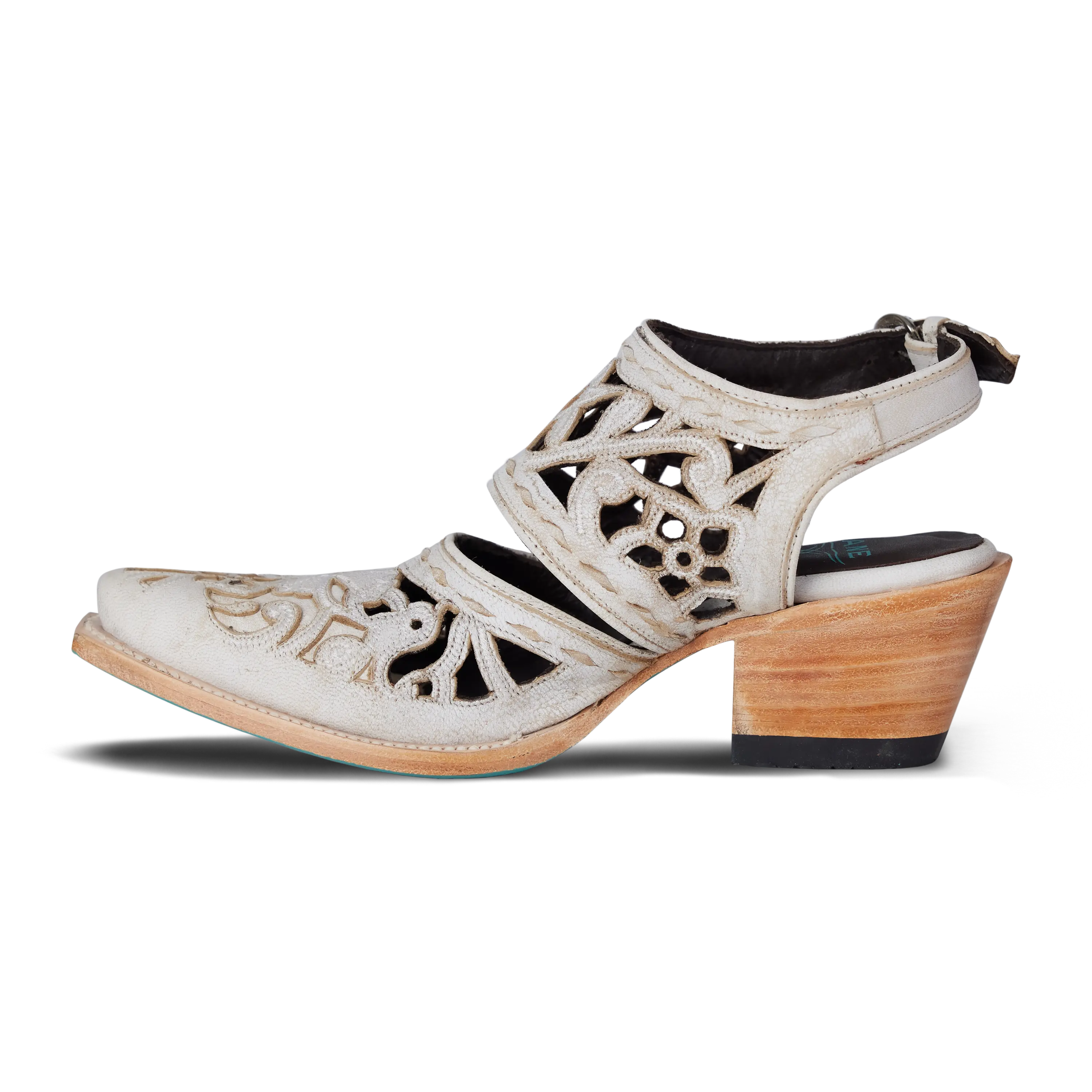 Robin Cut Out Slingback Mule - Ceramic Crackle Mule Western Fashion by Lane