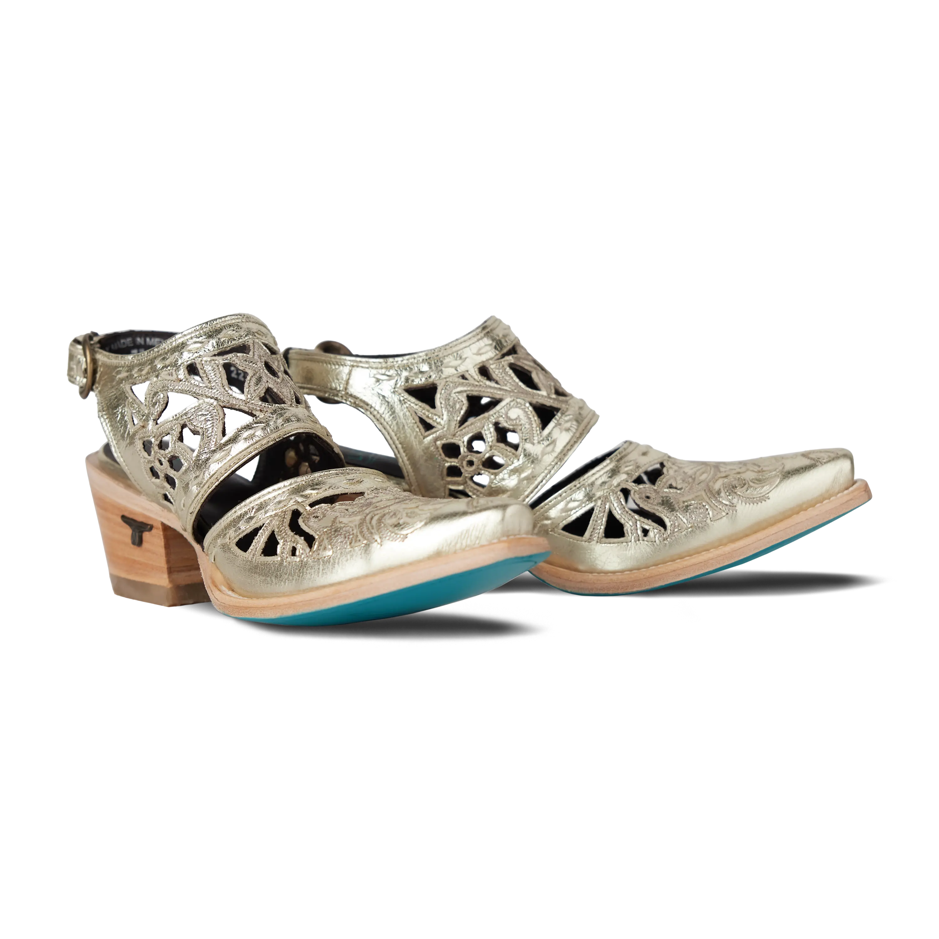 Robin Cut Out Slingback Mule - Champagne Metallic Mule Champagne Metallic Western Fashion by Lane