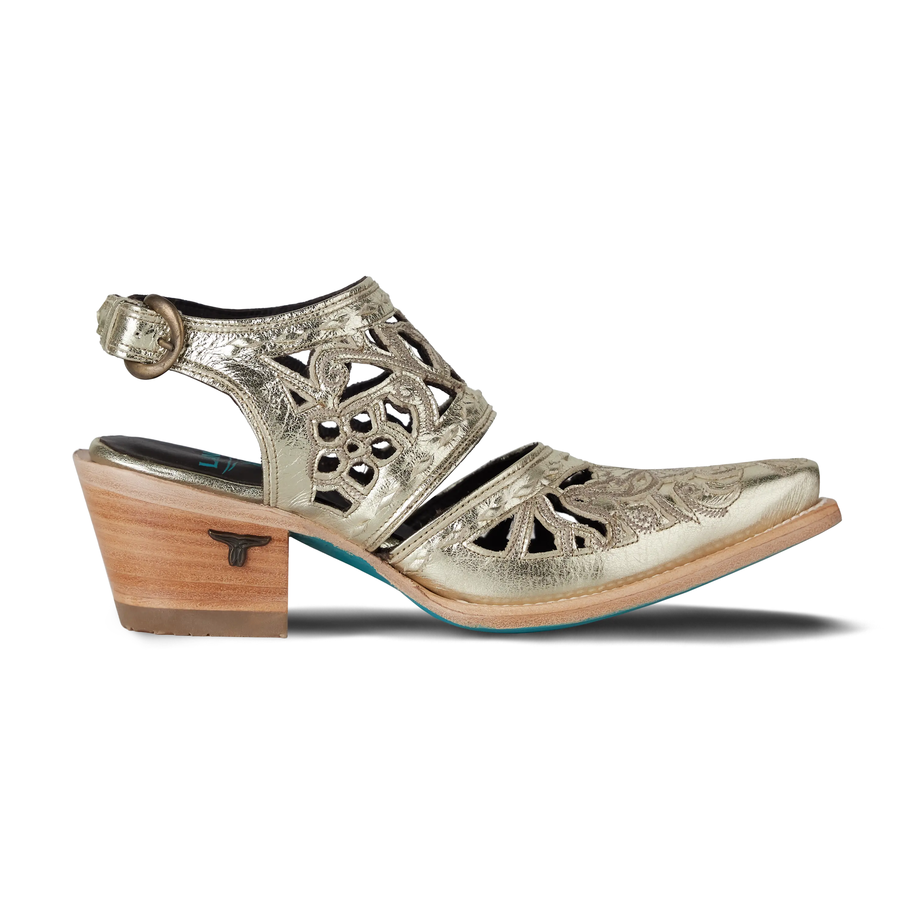 Robin Cut Out Slingback Mule - Champagne Metallic Mule Western Fashion by Lane