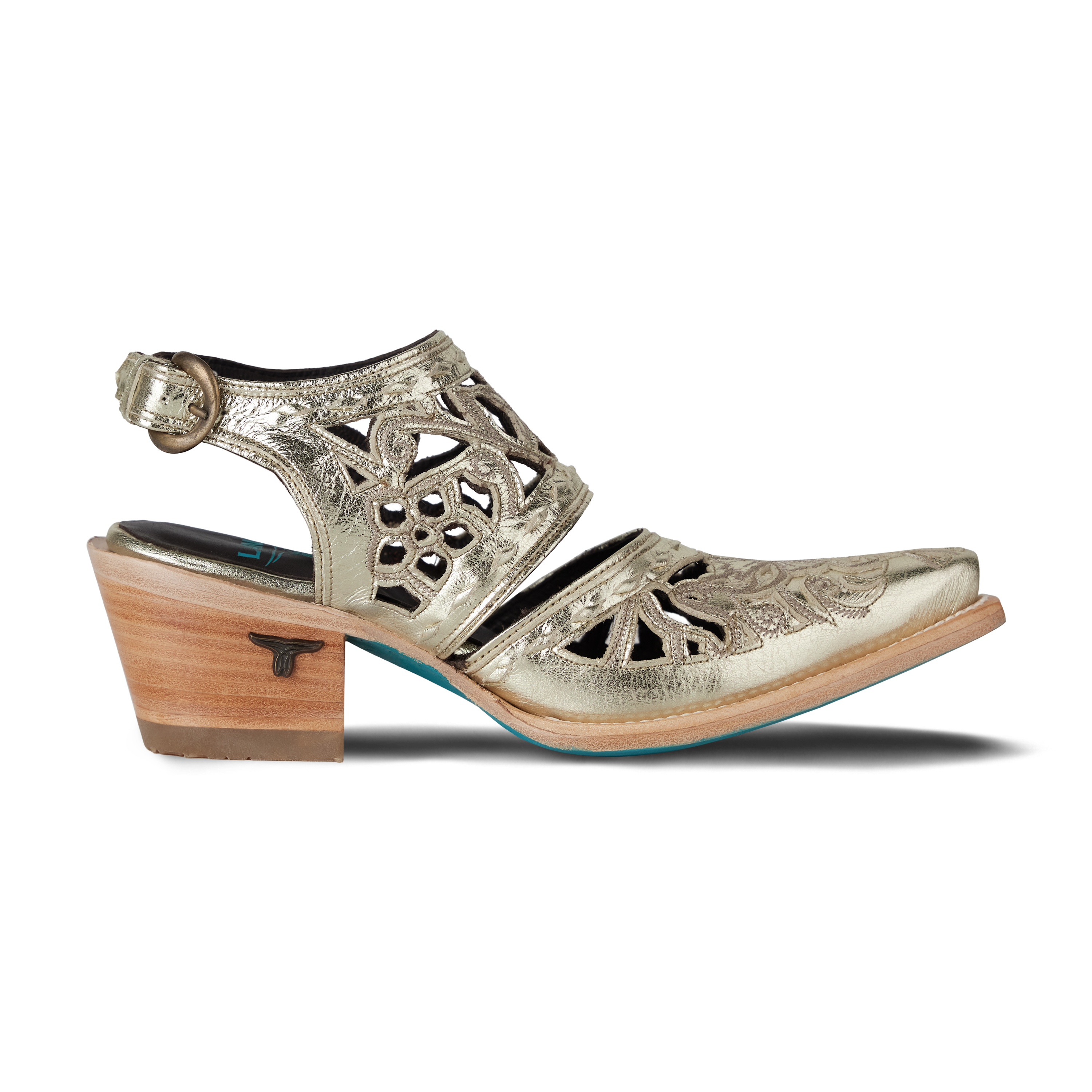Robin Cut Out Slingback Mule - Champagne Metallic Mule Western Fashion by Lane