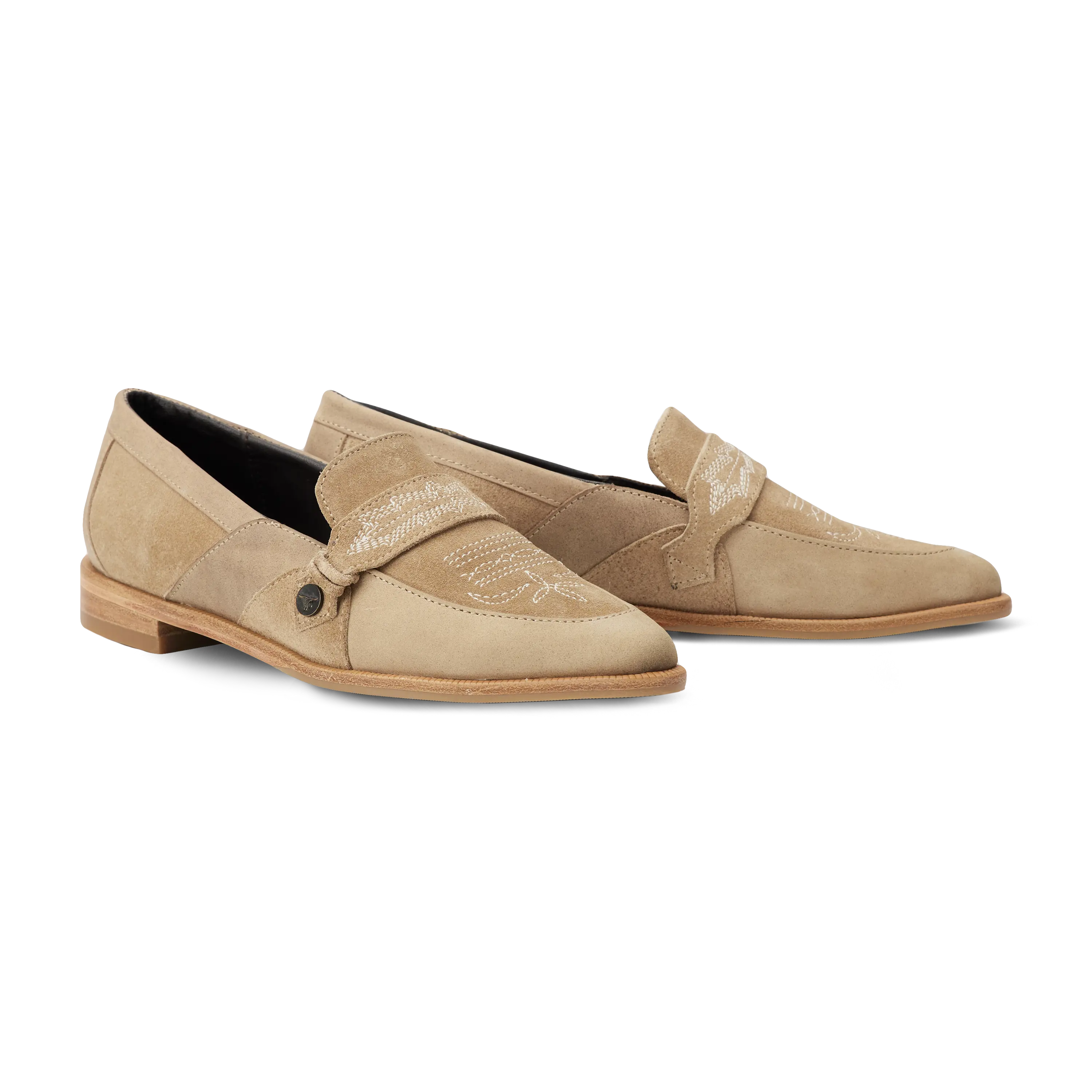 Martingale Loafer - Latte Suede Shoe Latte Suede Western Fashion by Lane
