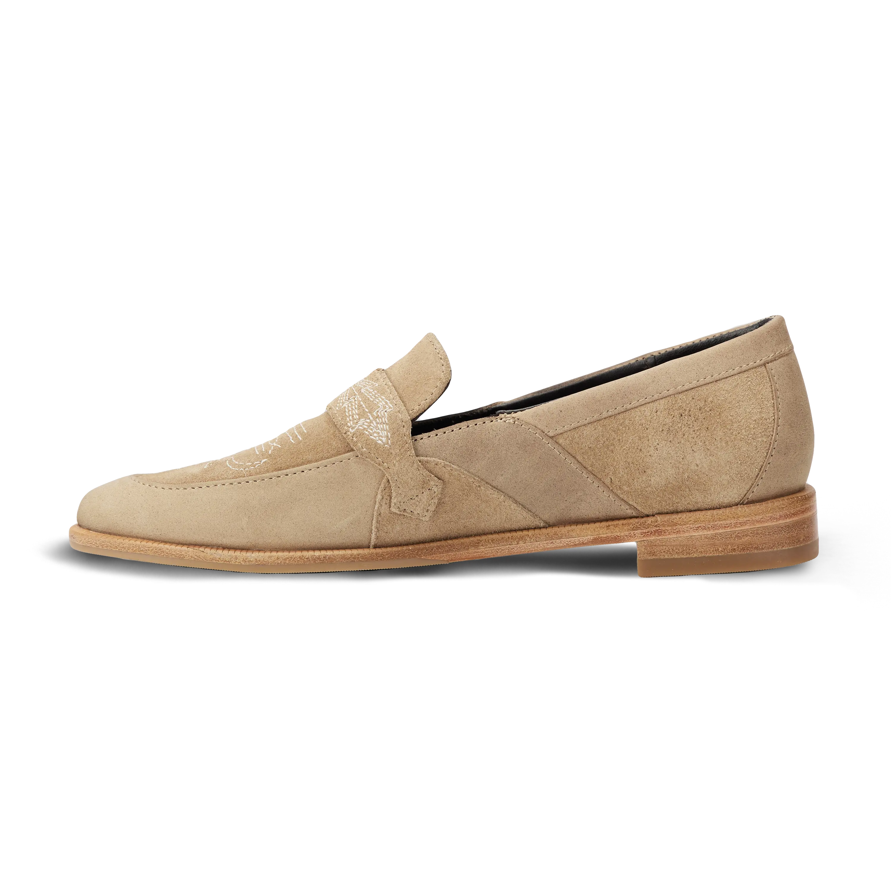 Martingale Loafer - Latte Suede Shoe Western Fashion by Lane