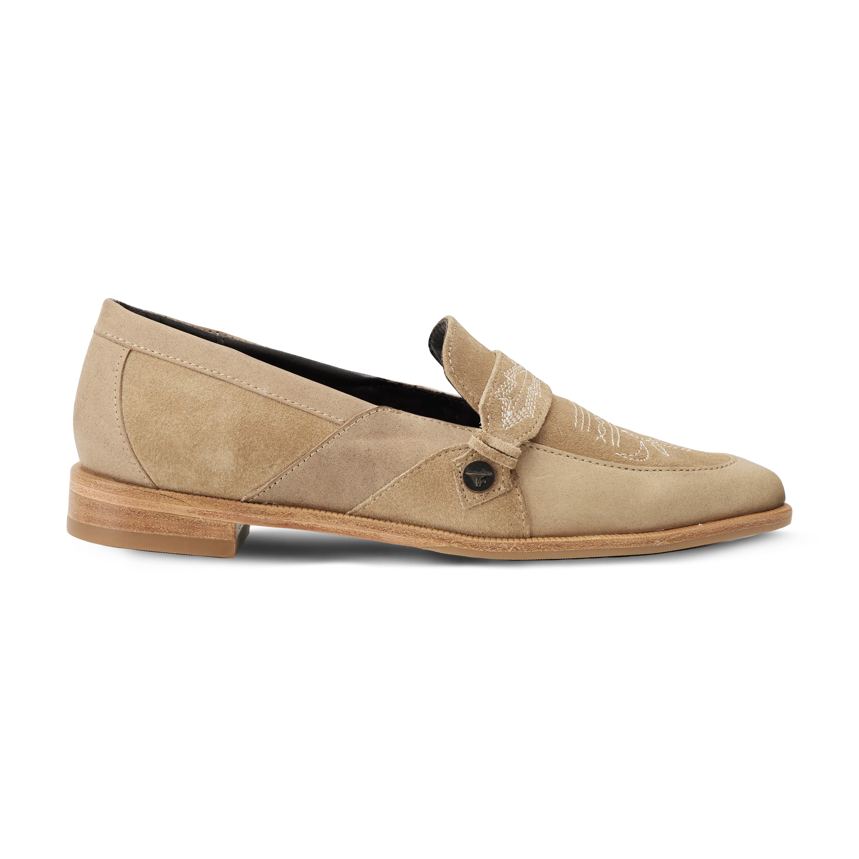Martingale Loafer - Latte Suede Shoe Western Fashion by Lane