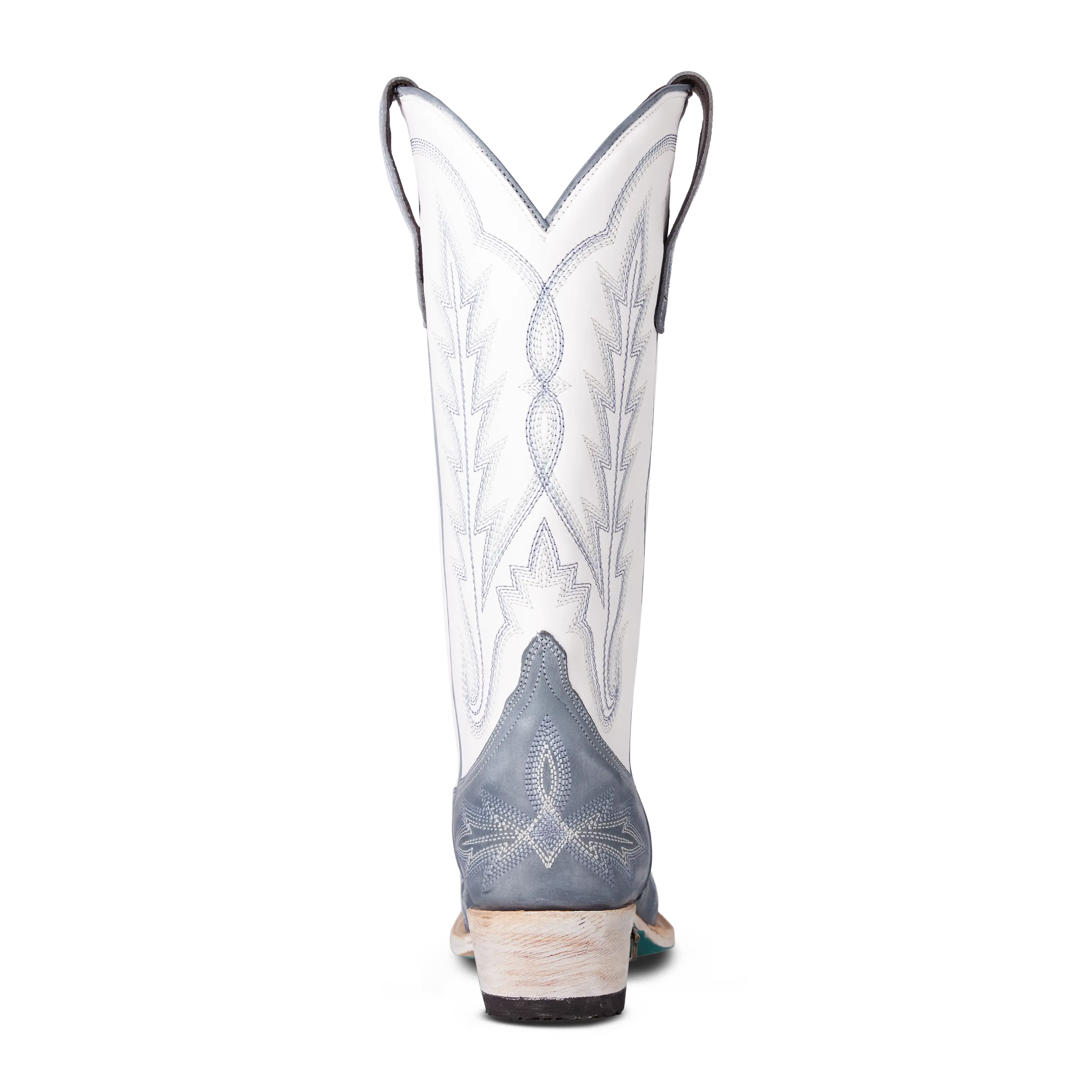 Lexington Boot - Washed Denim/Matte White Ladies Boot Western Fashion by Lane