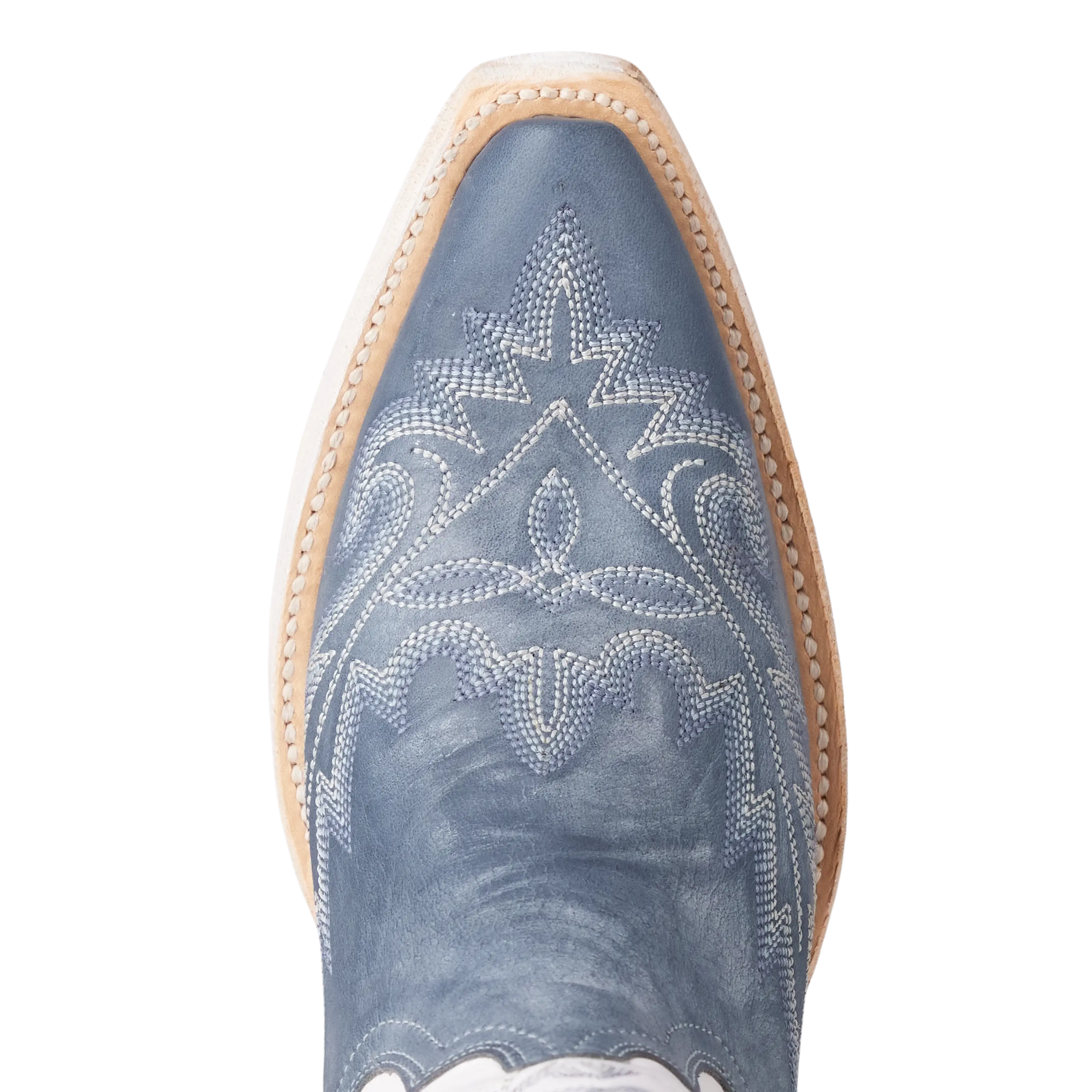 Lexington Boot - Washed Denim/Matte White Ladies Boot Western Fashion by Lane