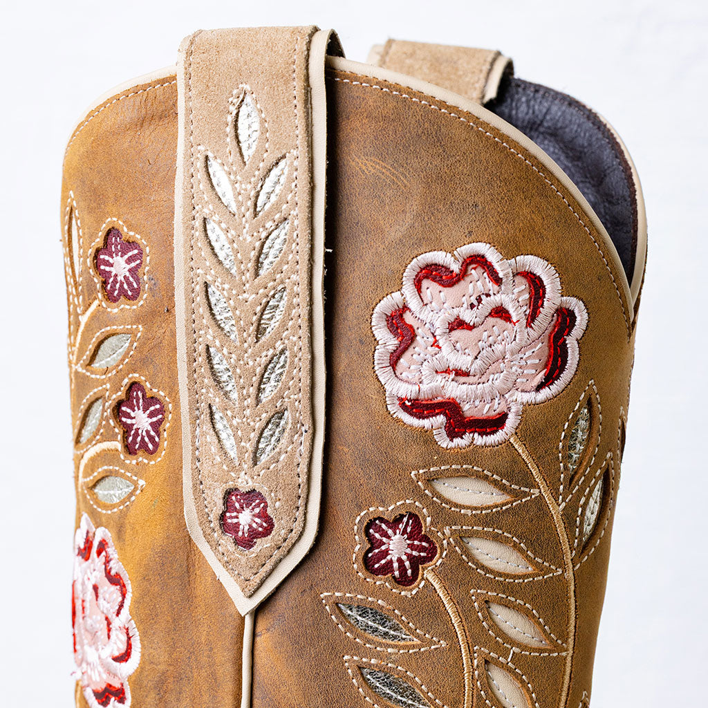 Kenzie Boot - Latte Suede/Burnt Caramel Ladies Boot Western Fashion by Lane