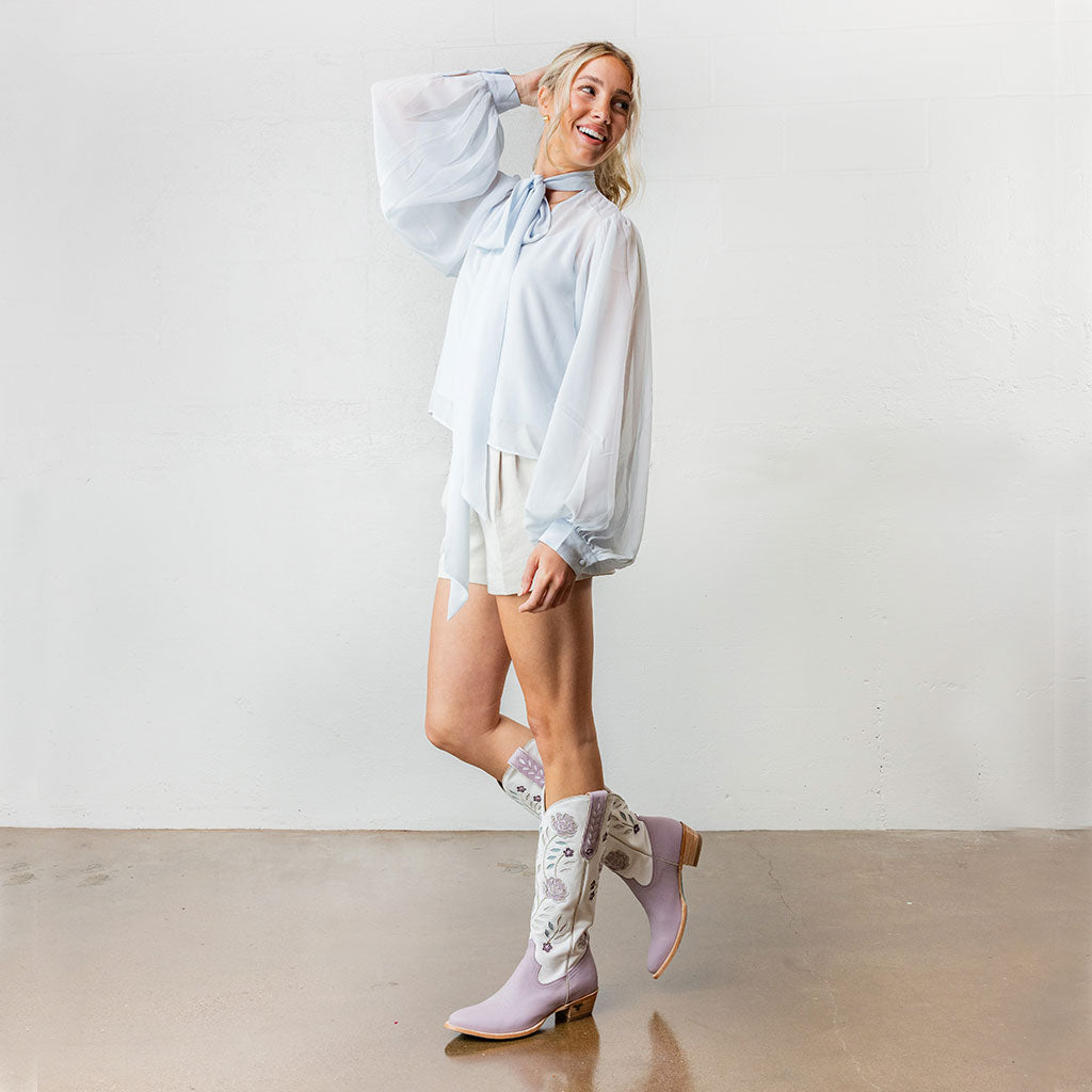 Kenzie Boot - Lovely Lavender/Matte White Ladies Boot Western Fashion by Lane