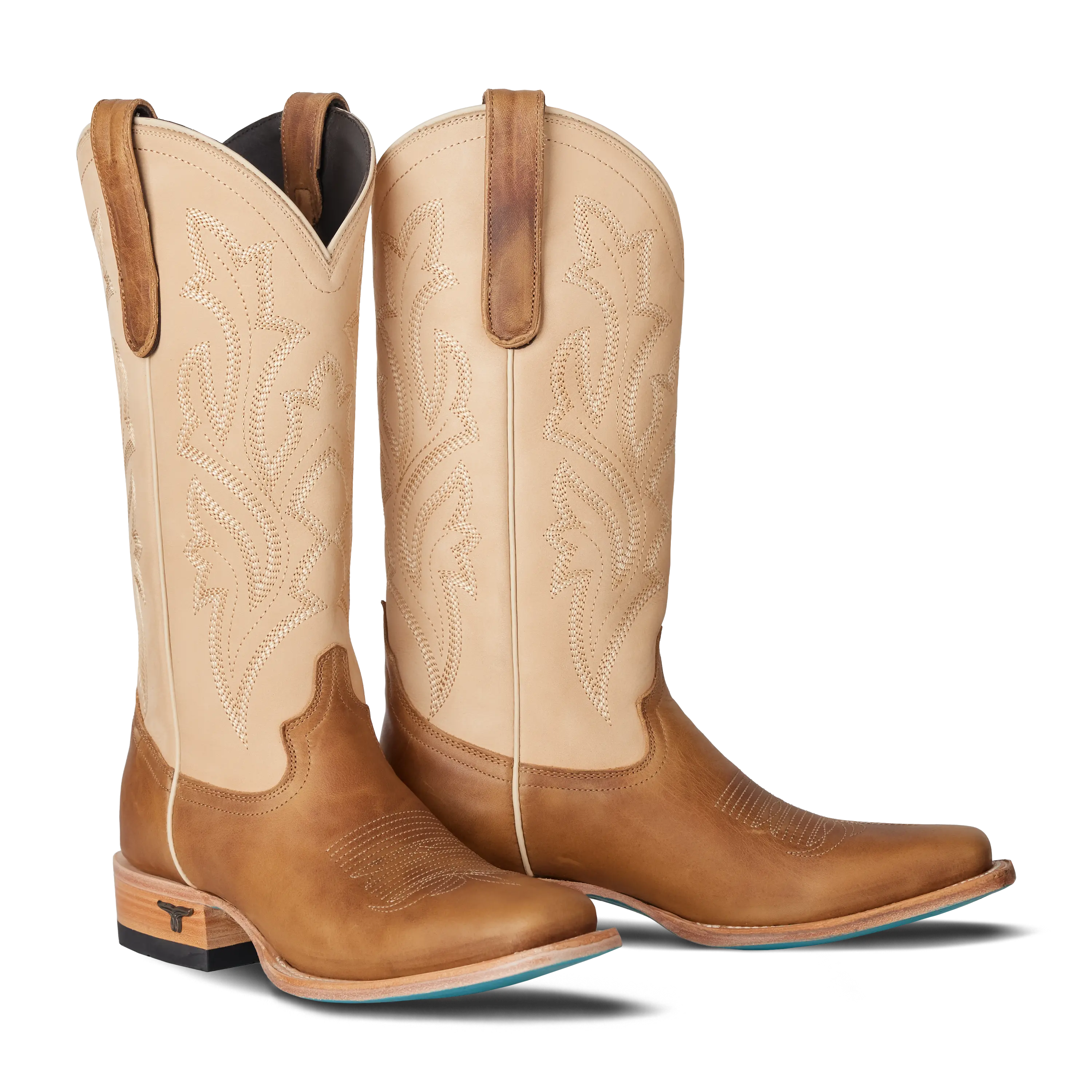 Classic Square Boot - Desert Clay & Pale Ivory Ladies Boot Western Fashion by Lane