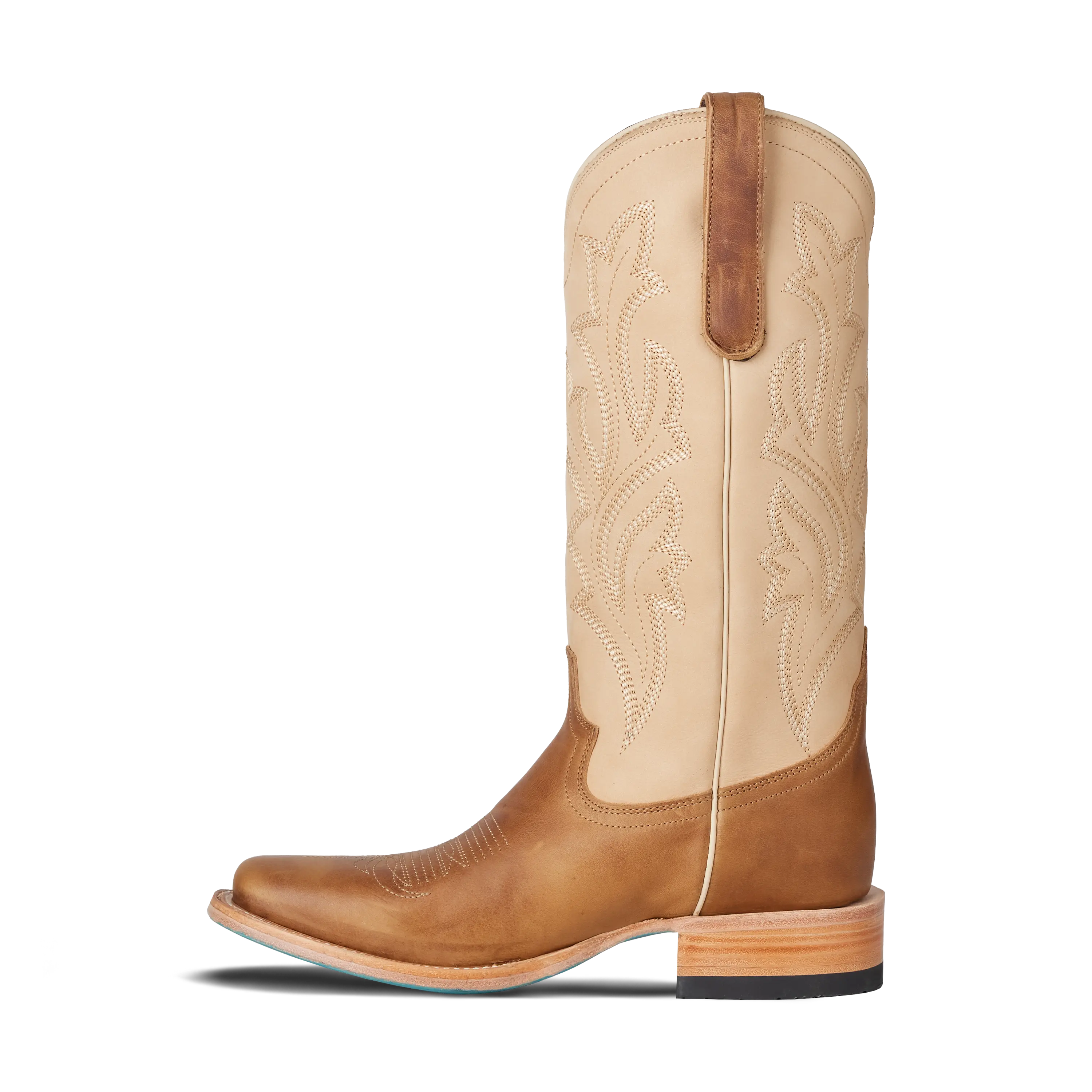 Classic Square Boot - Desert Clay & Pale Ivory Ladies Boot Western Fashion by Lane