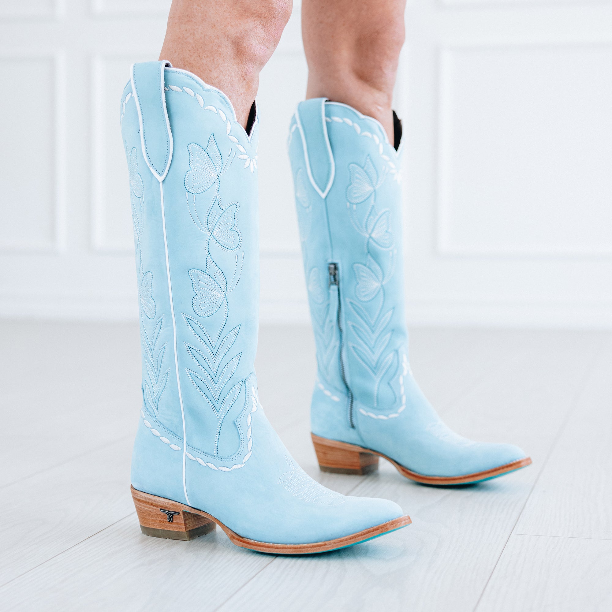 Sweet Memories Knee High - Powder Blue Ladies Boot Western Fashion by Lane