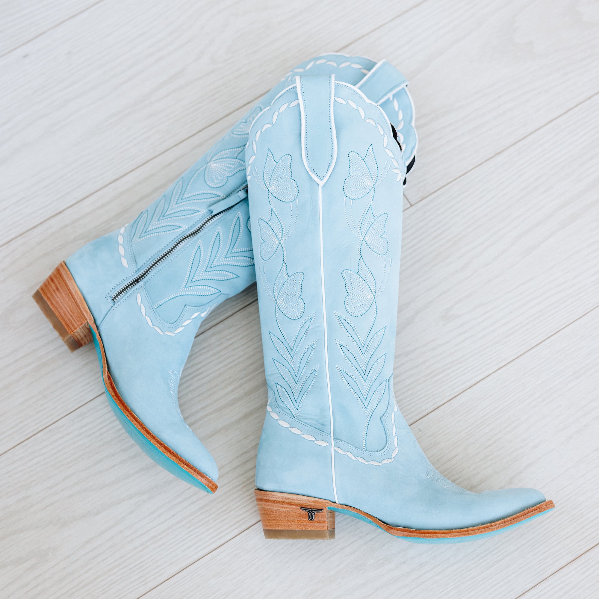 Sweet Memories Knee High - Powder Blue Ladies Boot Western Fashion by Lane