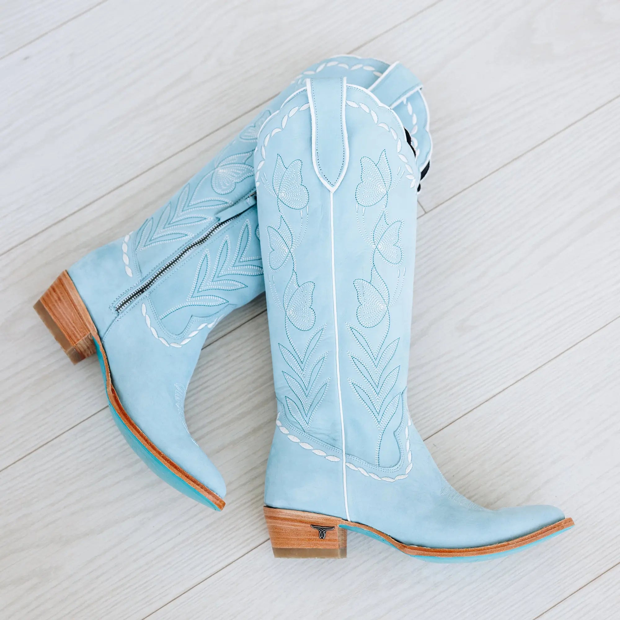 Sweet Memories Knee High - Powder Blue Ladies Boot Western Fashion by Lane