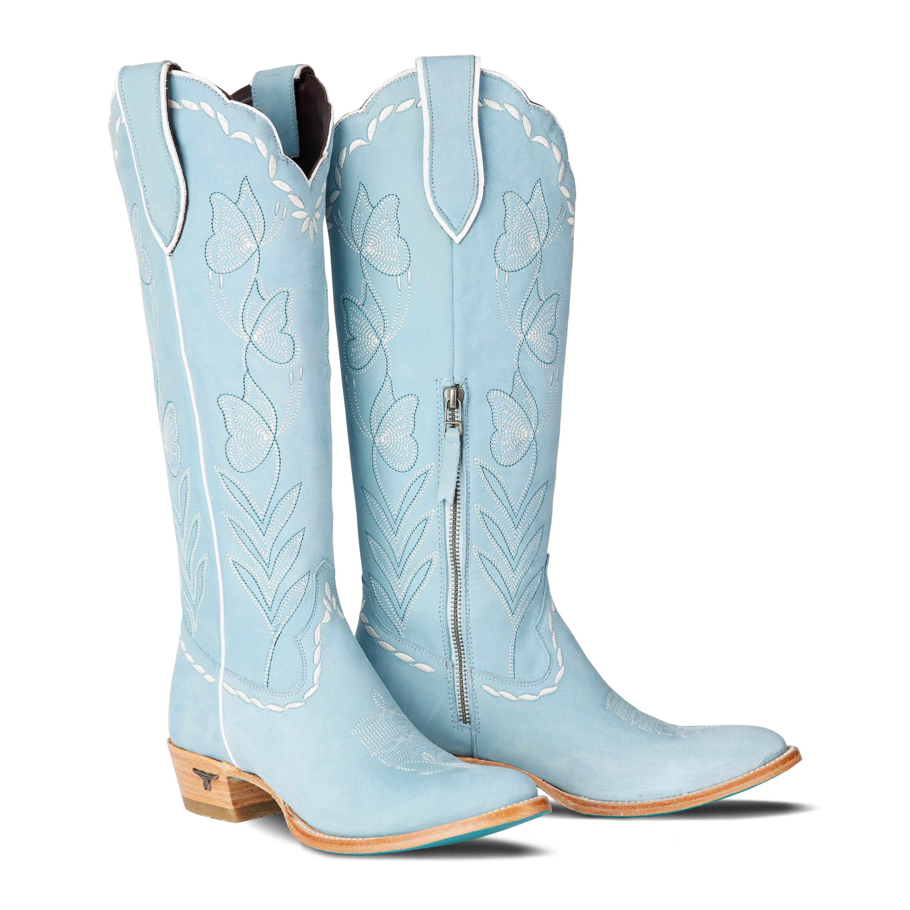 Sweet Memories Knee High - Powder Blue Ladies Boot Powder Blue Western Fashion by Lane