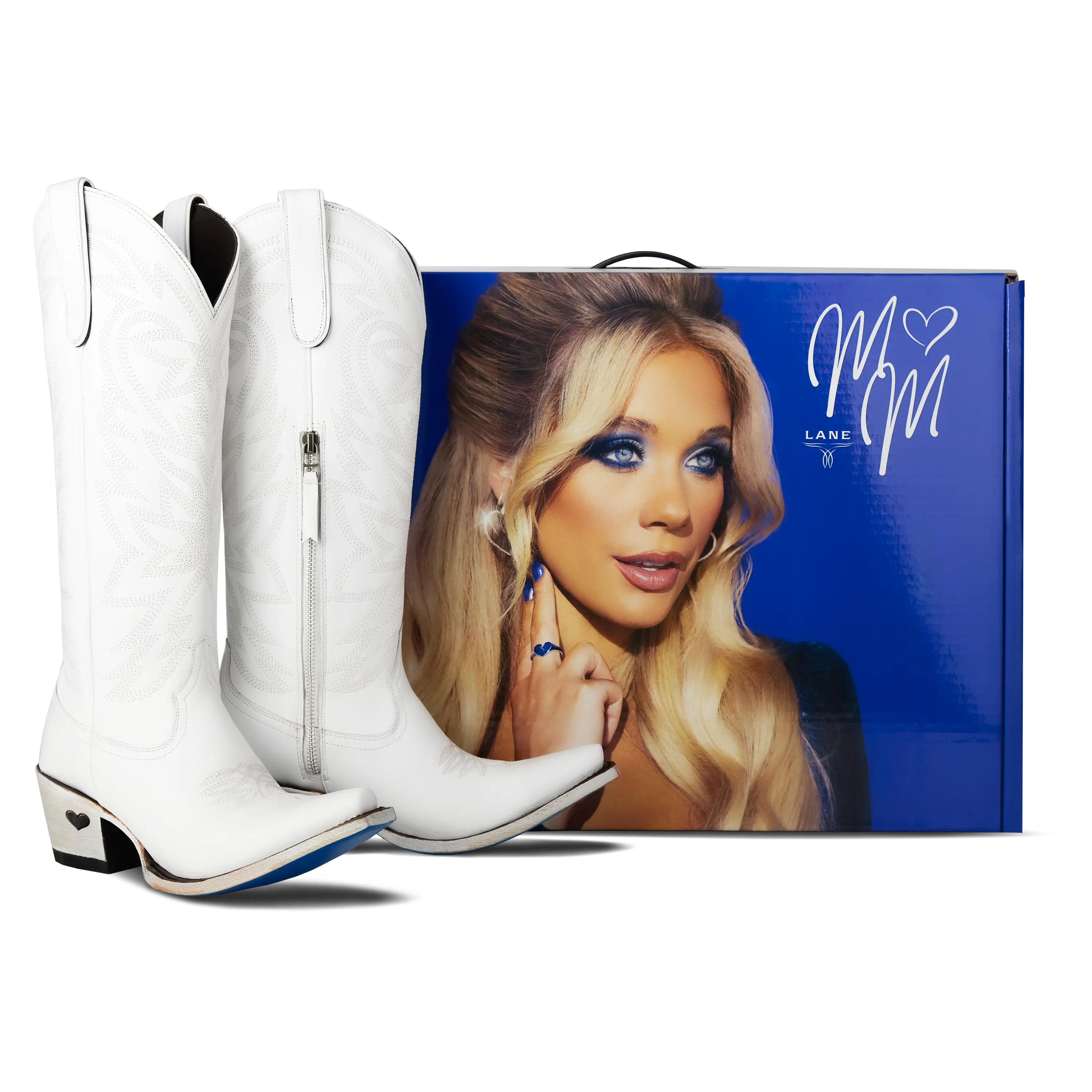 Am I Okay Megan Moroney Smokeshow Ladies Boot Matte White Western Fashion by Lane