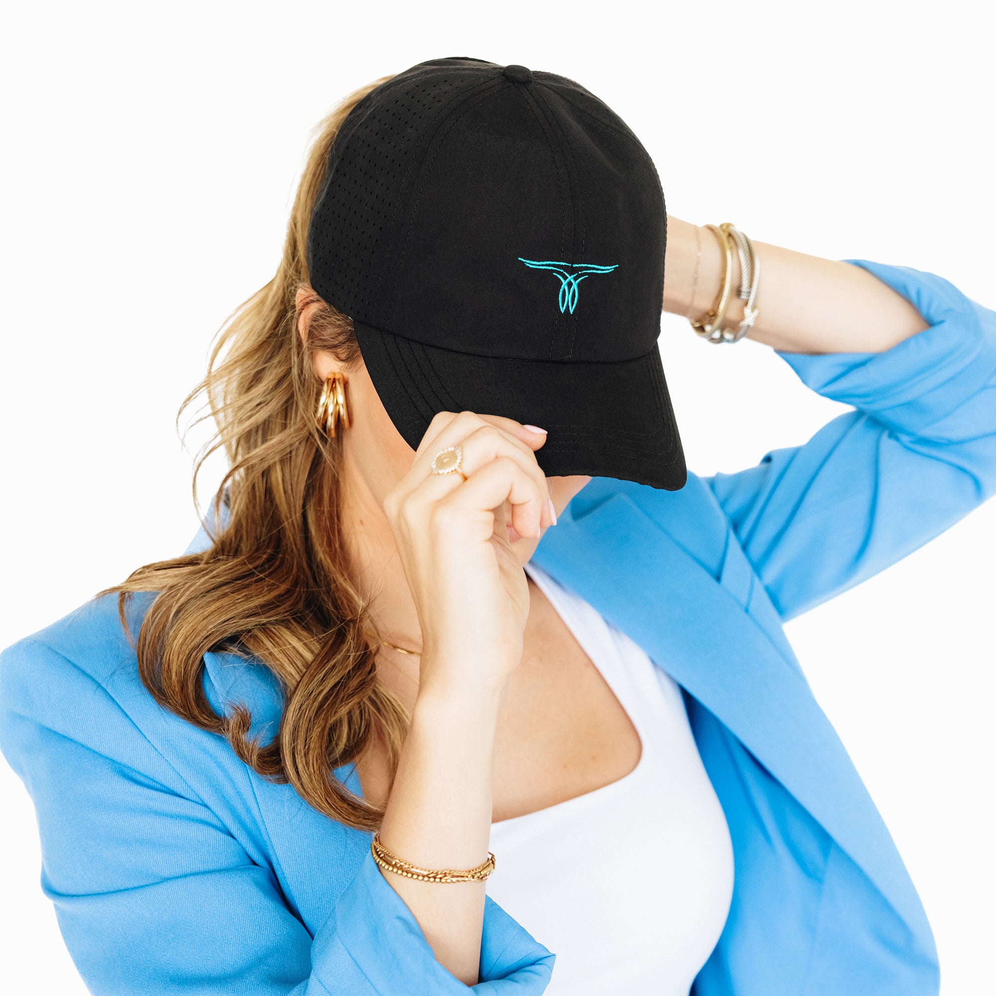 Ladies Ponytail Cap - Black Ladies Cap Western Fashion by Lane