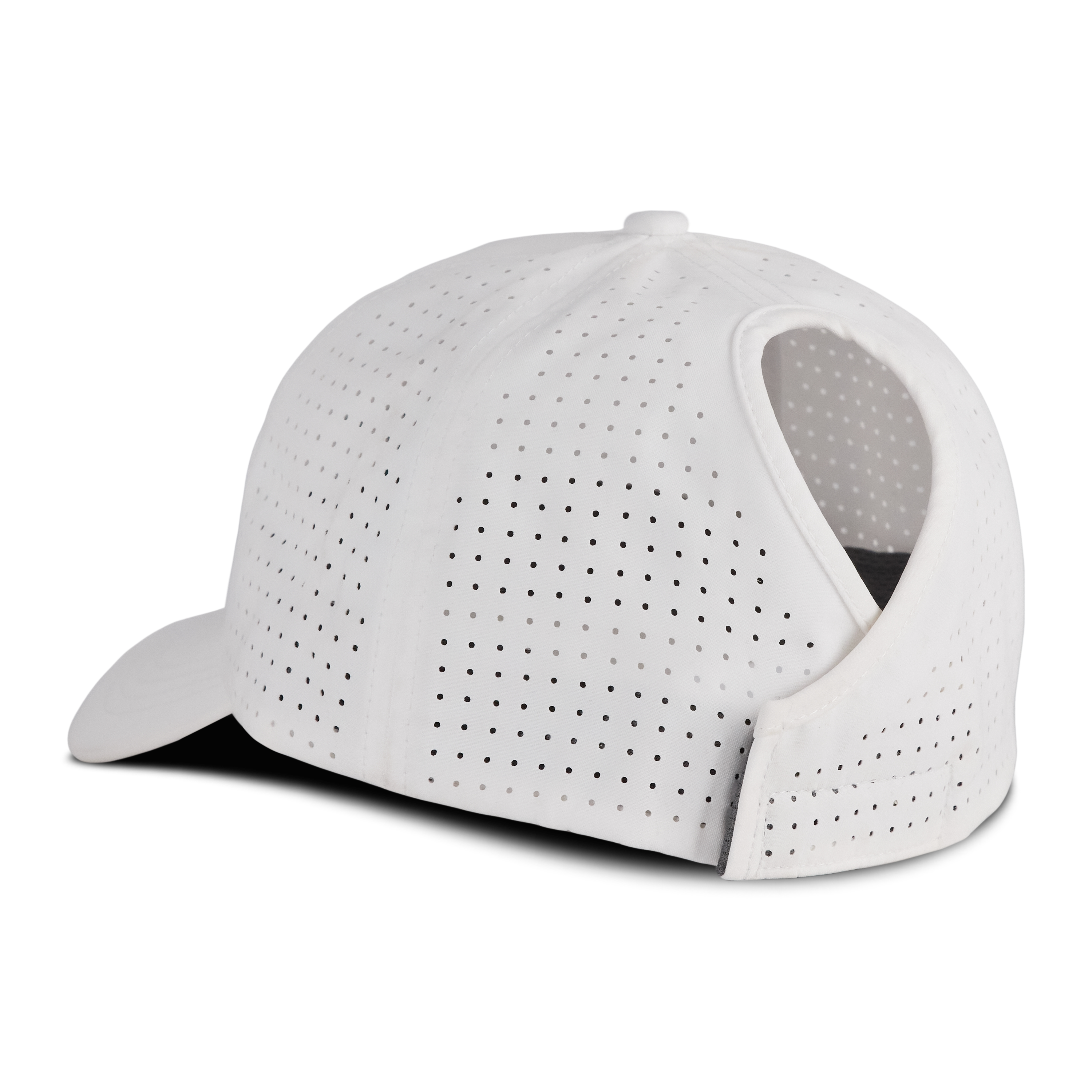 Ladies Ponytail Cap - White Ladies Cap Western Fashion by Lane