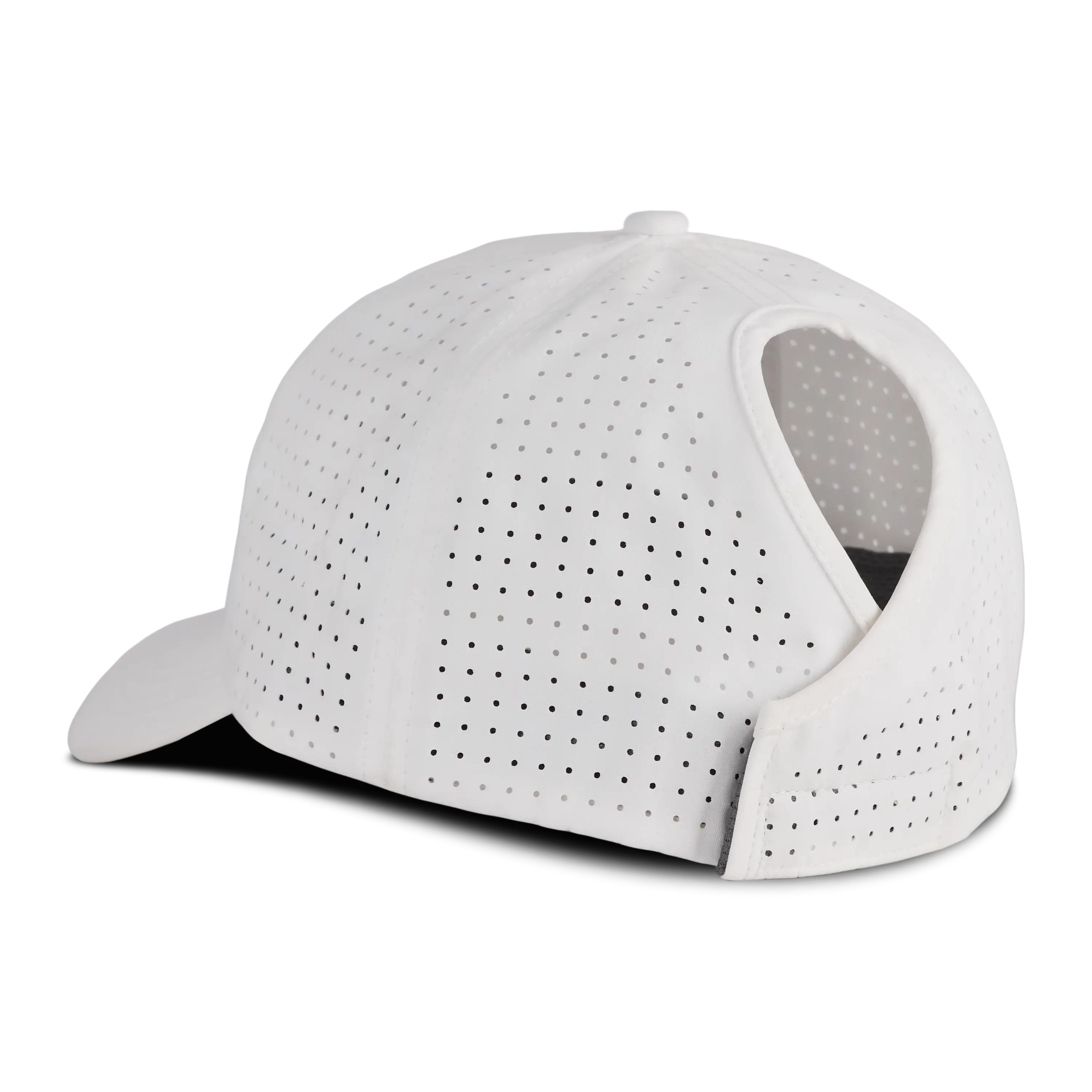 Ladies Ponytail Cap - White Ladies Cap Western Fashion by Lane