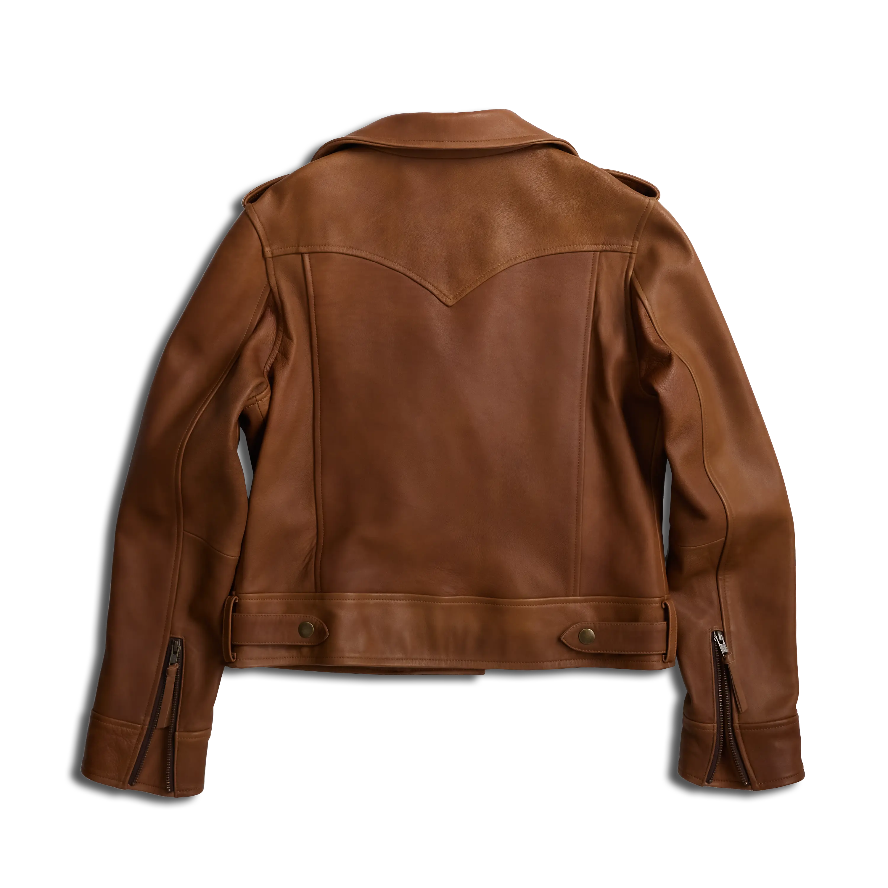 Basic Biker Jacket - Desert Clay Brown Leather Jackets Western Fashion by Lane
