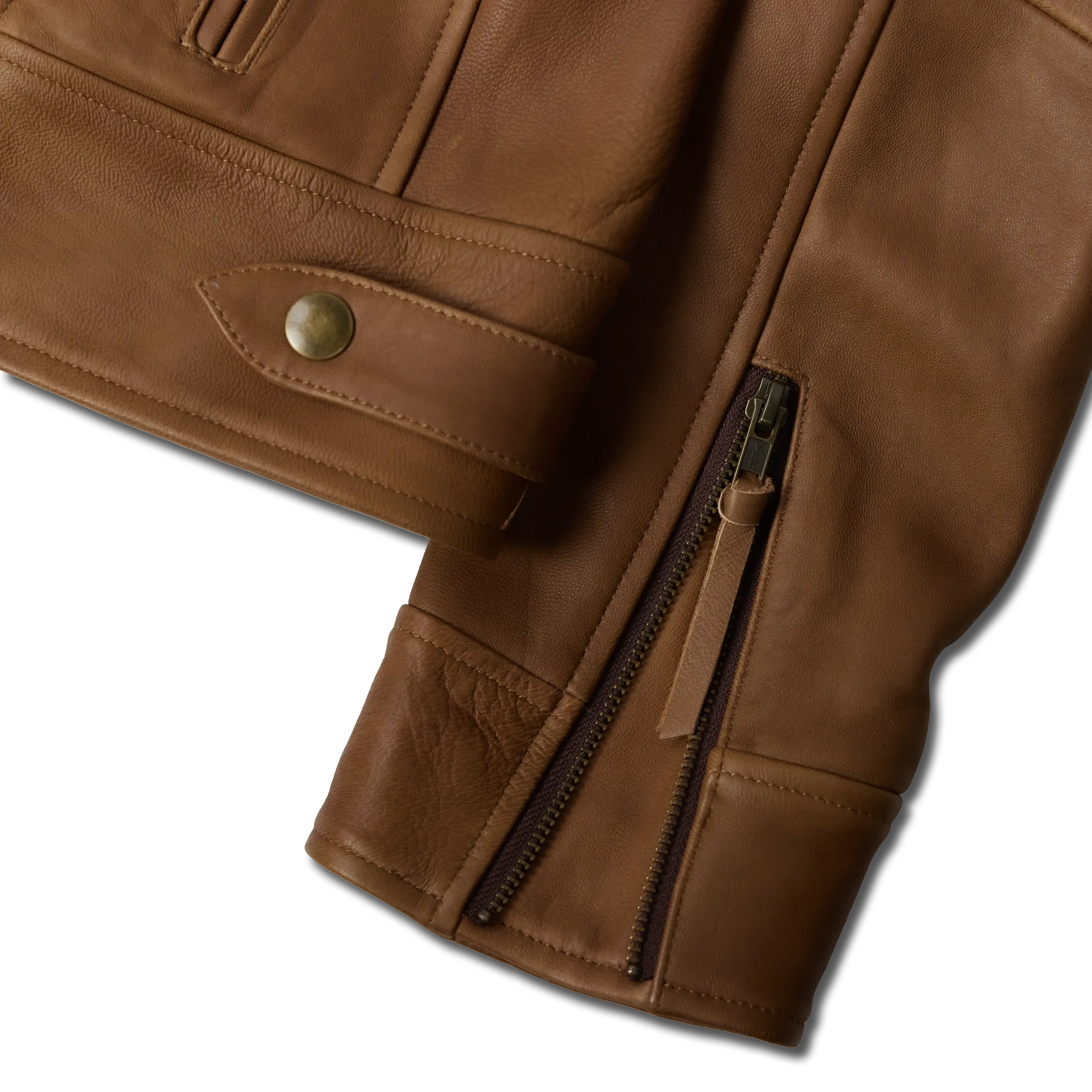 Basic Biker Jacket - Desert Clay Brown Leather Jackets Western Fashion by Lane