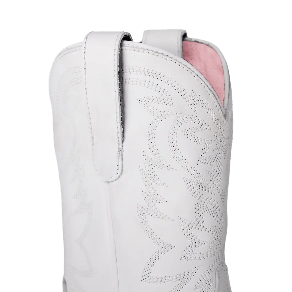 Megan Moroney Lil' Lane Girls Smokeshow Boot - Matte White Kids Boots Western Fashion by Lane