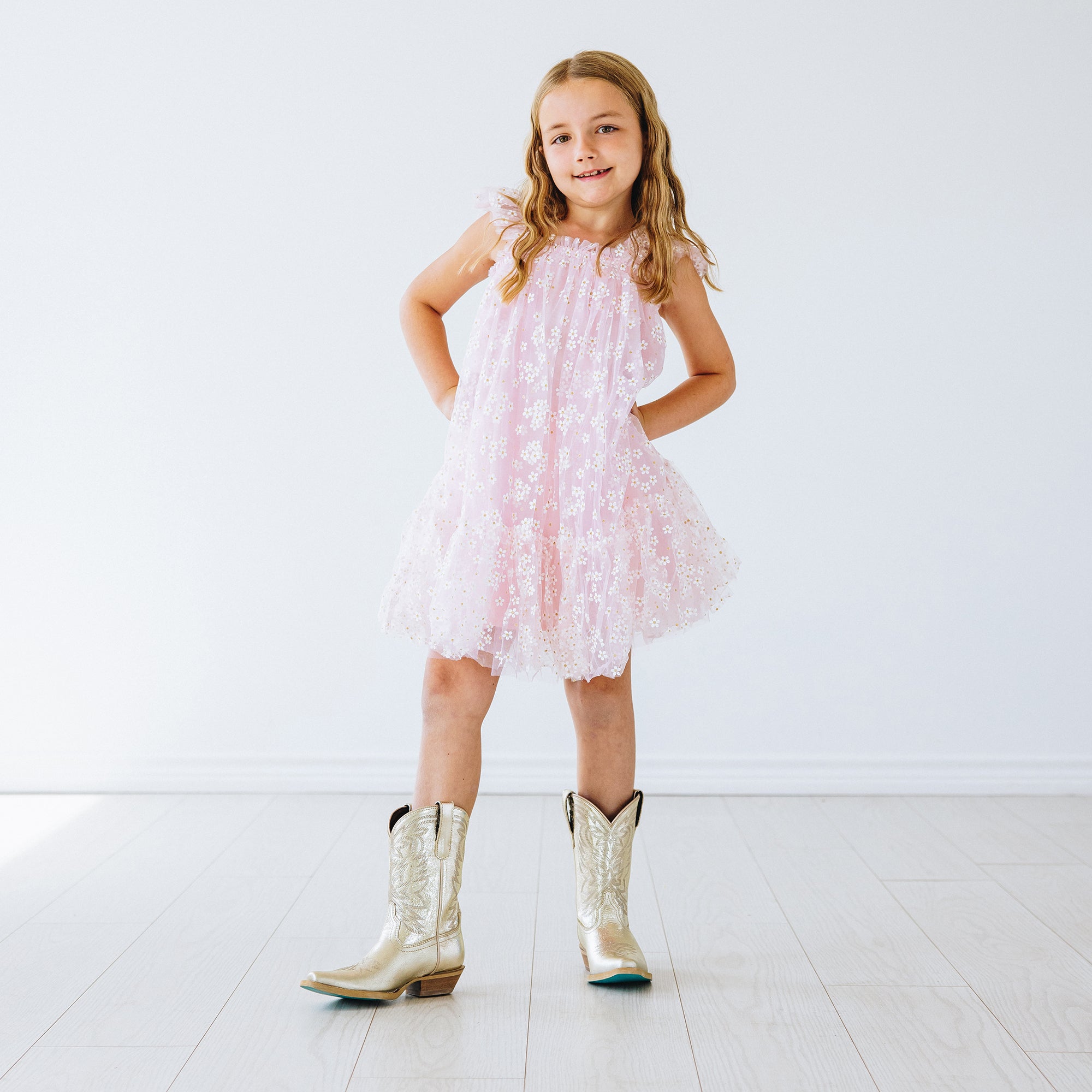 Lil' Lane Smokeshow Boot - Champagne Metallic Kids Boots Western Fashion by Lane