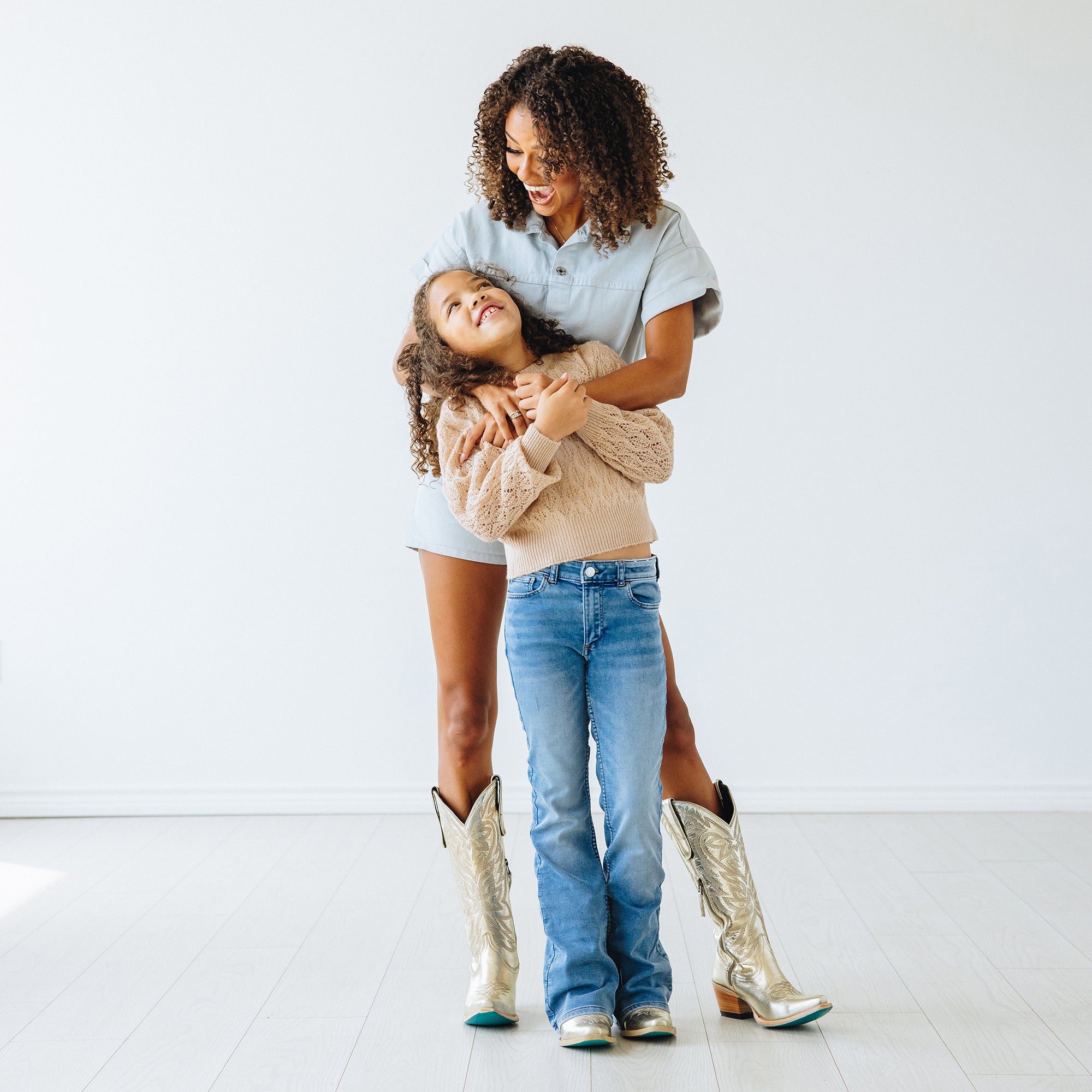 Lil' Lane Smokeshow Boot - Champagne Metallic Kids Boots Western Fashion by Lane