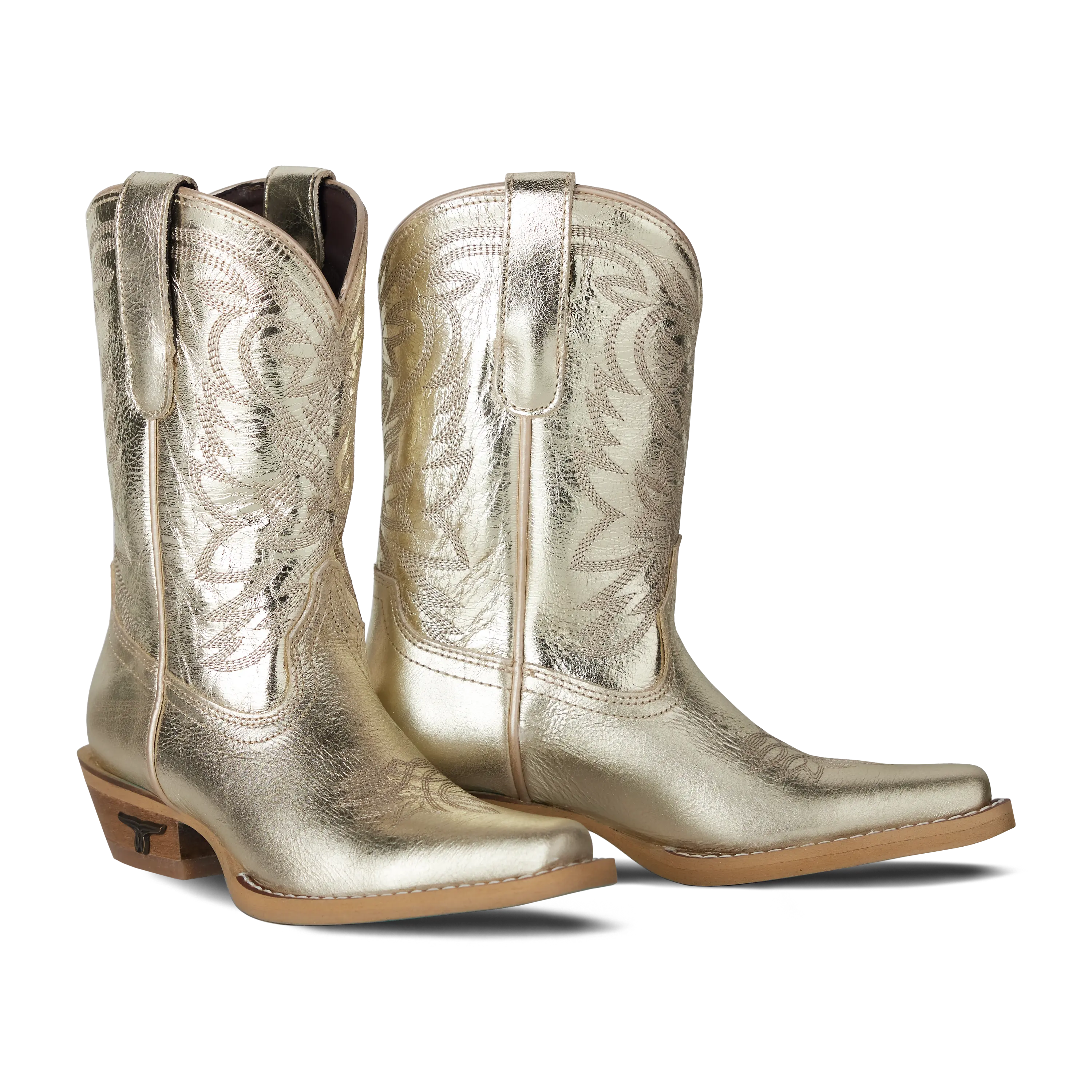 Lil' Lane Girls Smokeshow Boot - Champagne Metallic Kids Boots Champagne Metallic Western Fashion by Lane