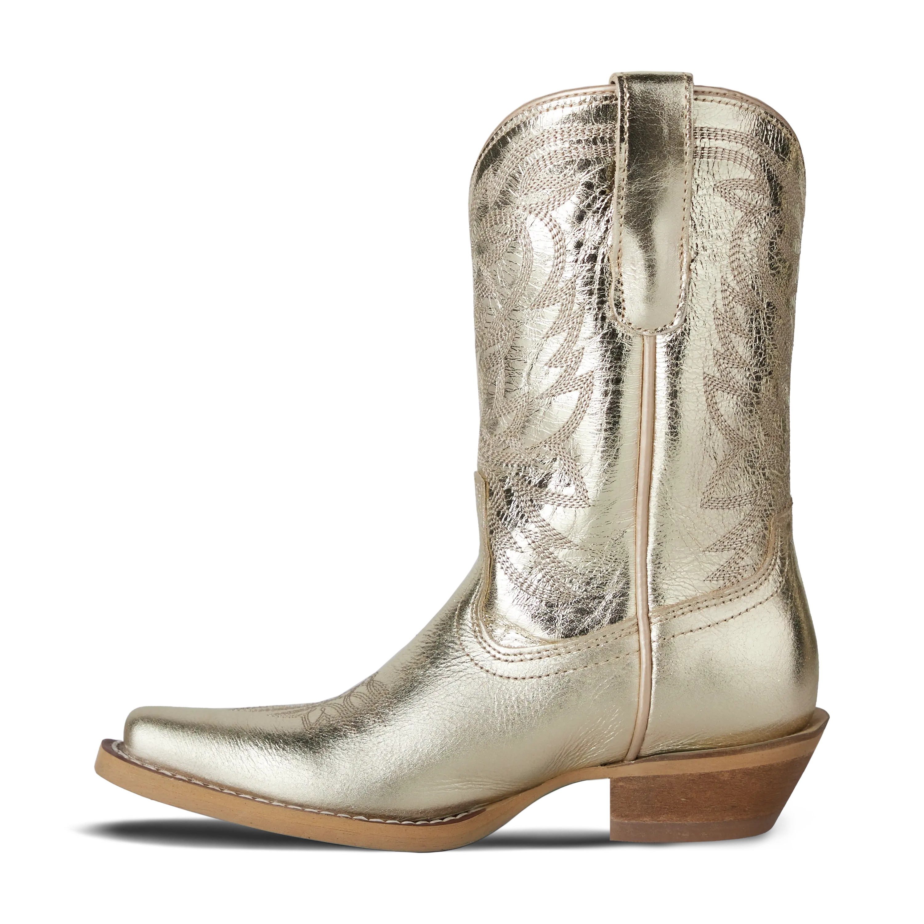 Lil' Lane Girls Smokeshow Boot - Champagne Metallic Kids Boots Western Fashion by Lane