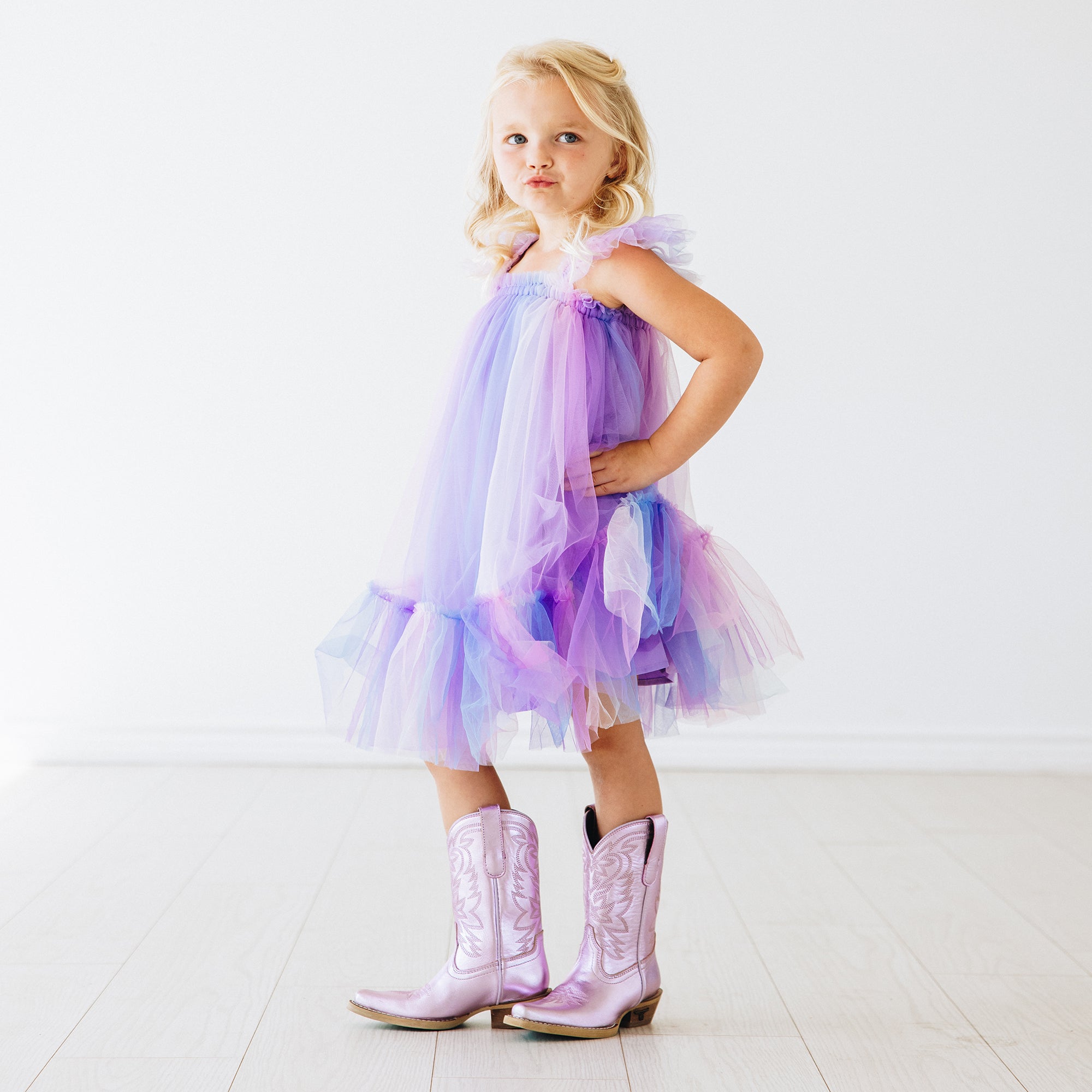 Lil' Lane Smokeshow Boot - Lavender Metallic Kids Boots Western Fashion by Lane