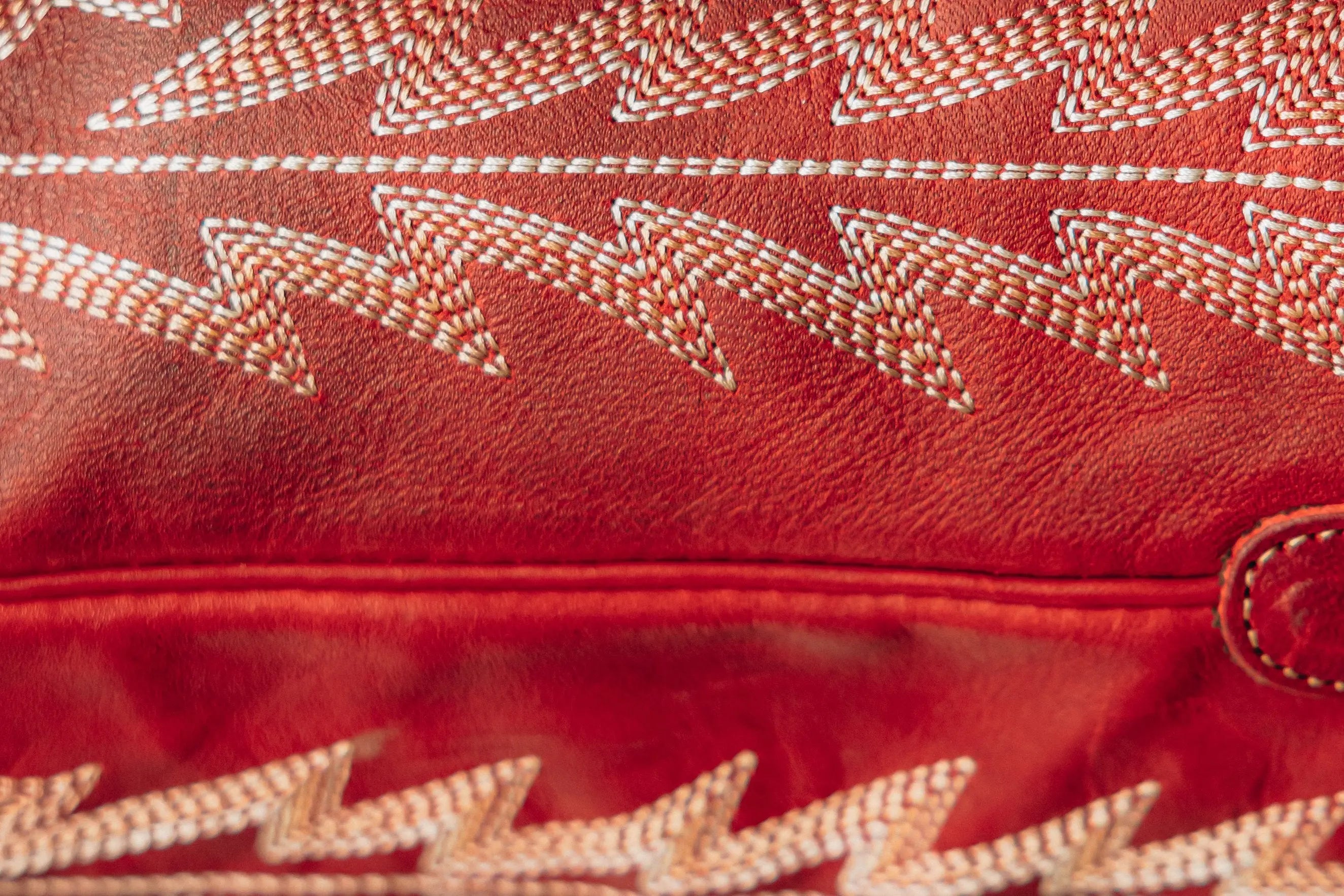 RED LEATHER Lane Boots
