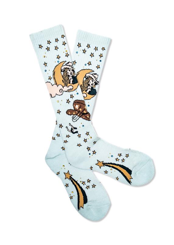 Lucky Cosmic Cowgirl Performance Socks Women's Mid-Calf Socks  Western Fashion by Lane