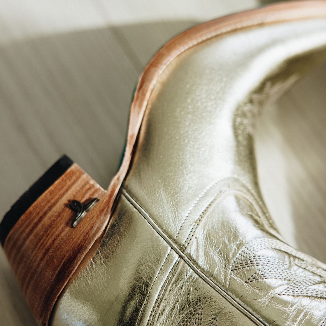 Smokeshow Boot - Champagne Metallic Ladies Boot Western Fashion by Lane