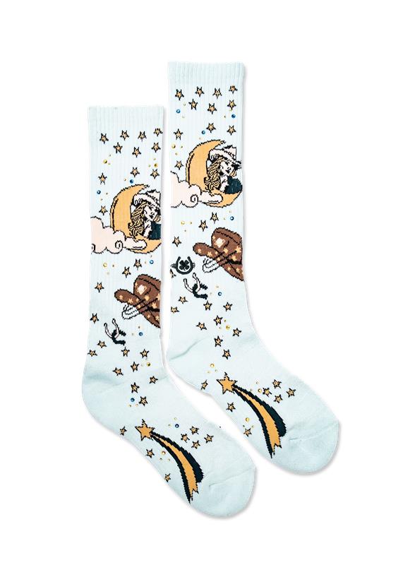 Lucky Cosmic Cowgirl Performance Socks Women's Mid-Calf Socks  Western Fashion by Lane