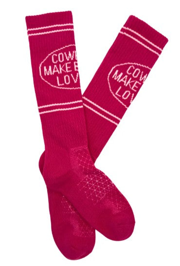 Cactus Alley-Cowboys Lover Pink Performance Socks Women's Mid-Calf Socks Western Fashion by Lane