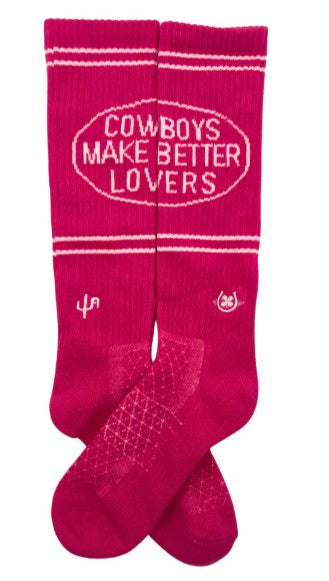 Cactus Alley-Cowboys Lover Pink Performance Socks Women's Mid-Calf Socks Western Fashion by Lane