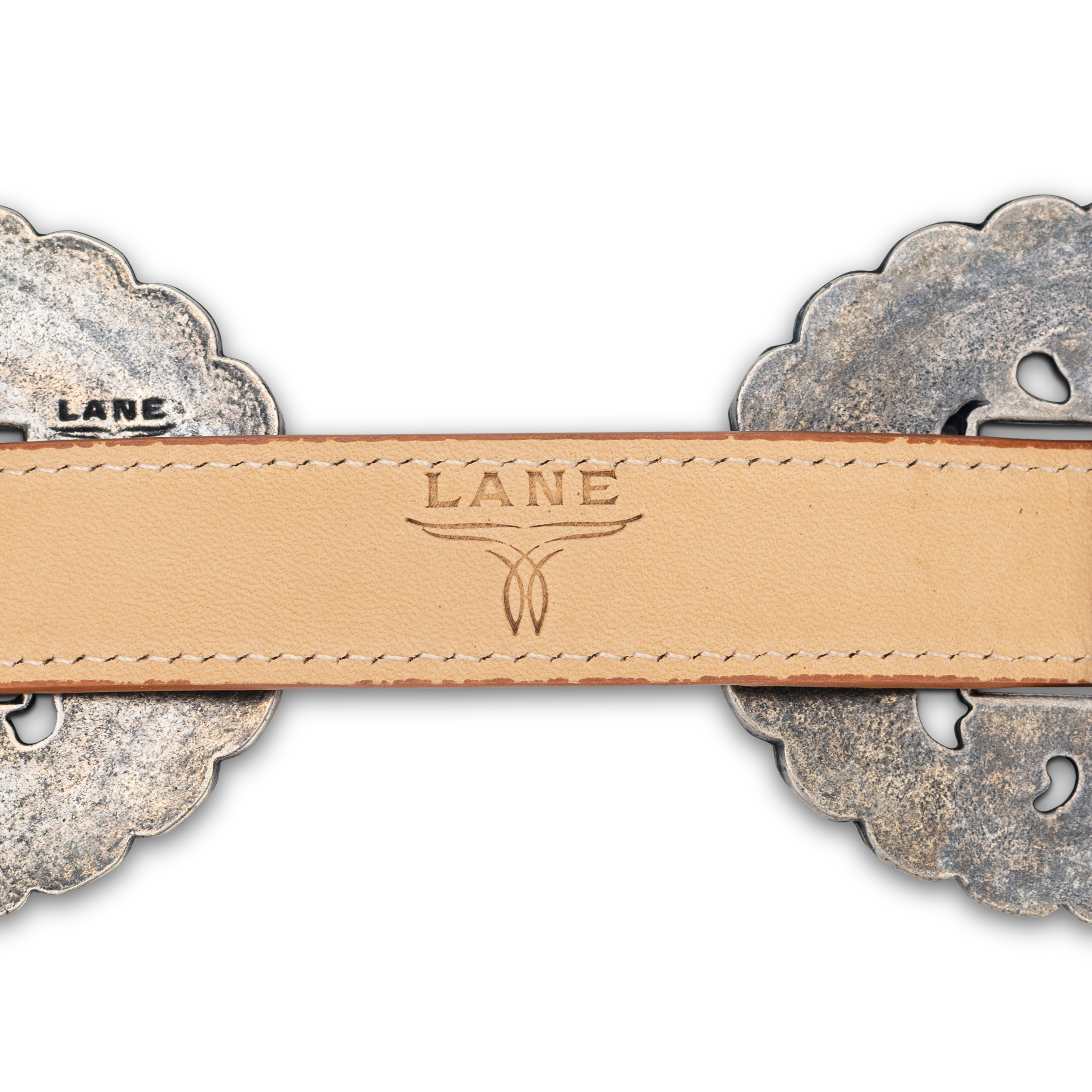 Lane Silver Concho Belt - Jet Black Belt Western Fashion by Lane