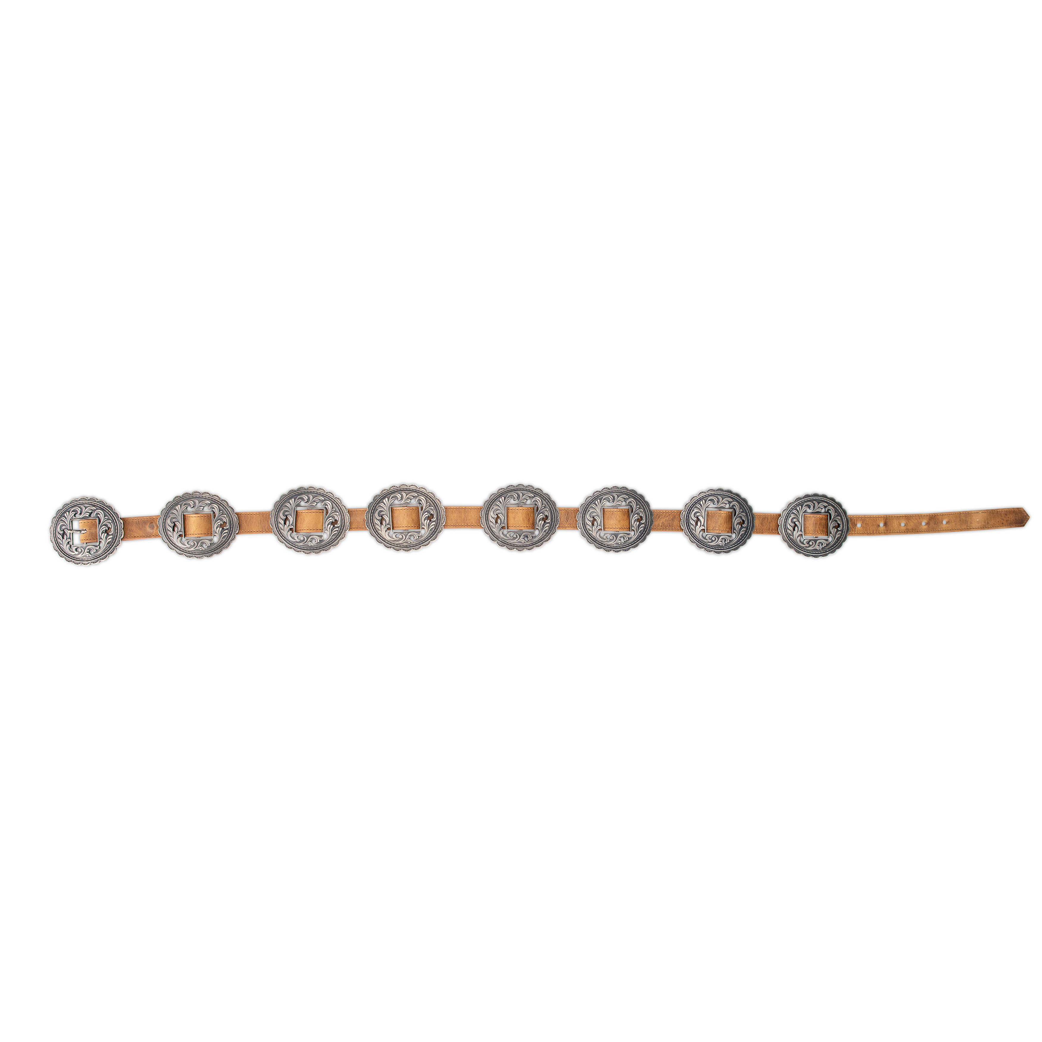 Lane Silver Concho Belt - Desert Clay Belt Western Fashion by Lane