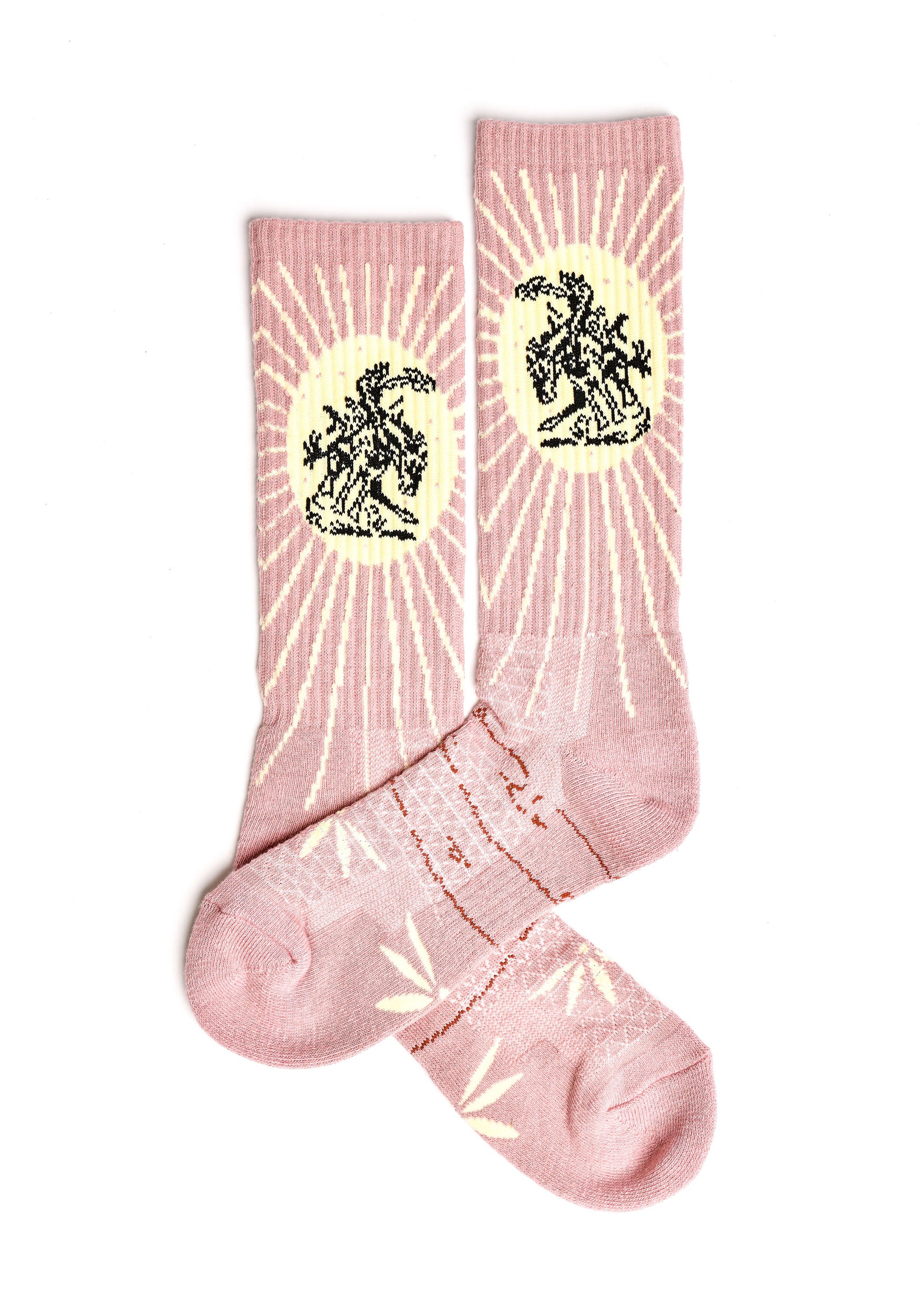 Fringe Bucking Dusty Pink Performance Socks Women's Mid-Calf Socks  Western Fashion by Lane