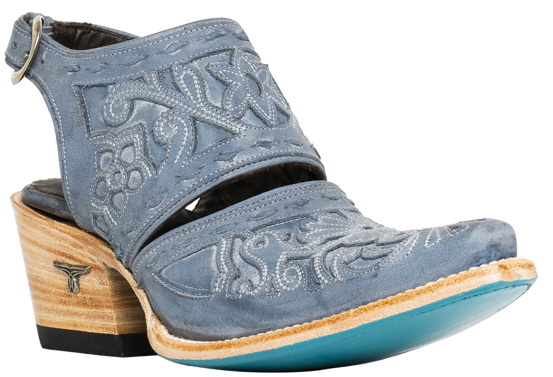 Robin Slingback Mule - Washed Denim Mule  Western Fashion by Lane