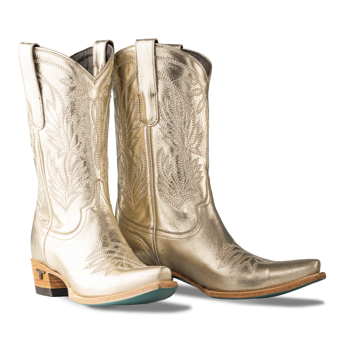 Sandaga Midi - Champagne Metallic Lane Boots