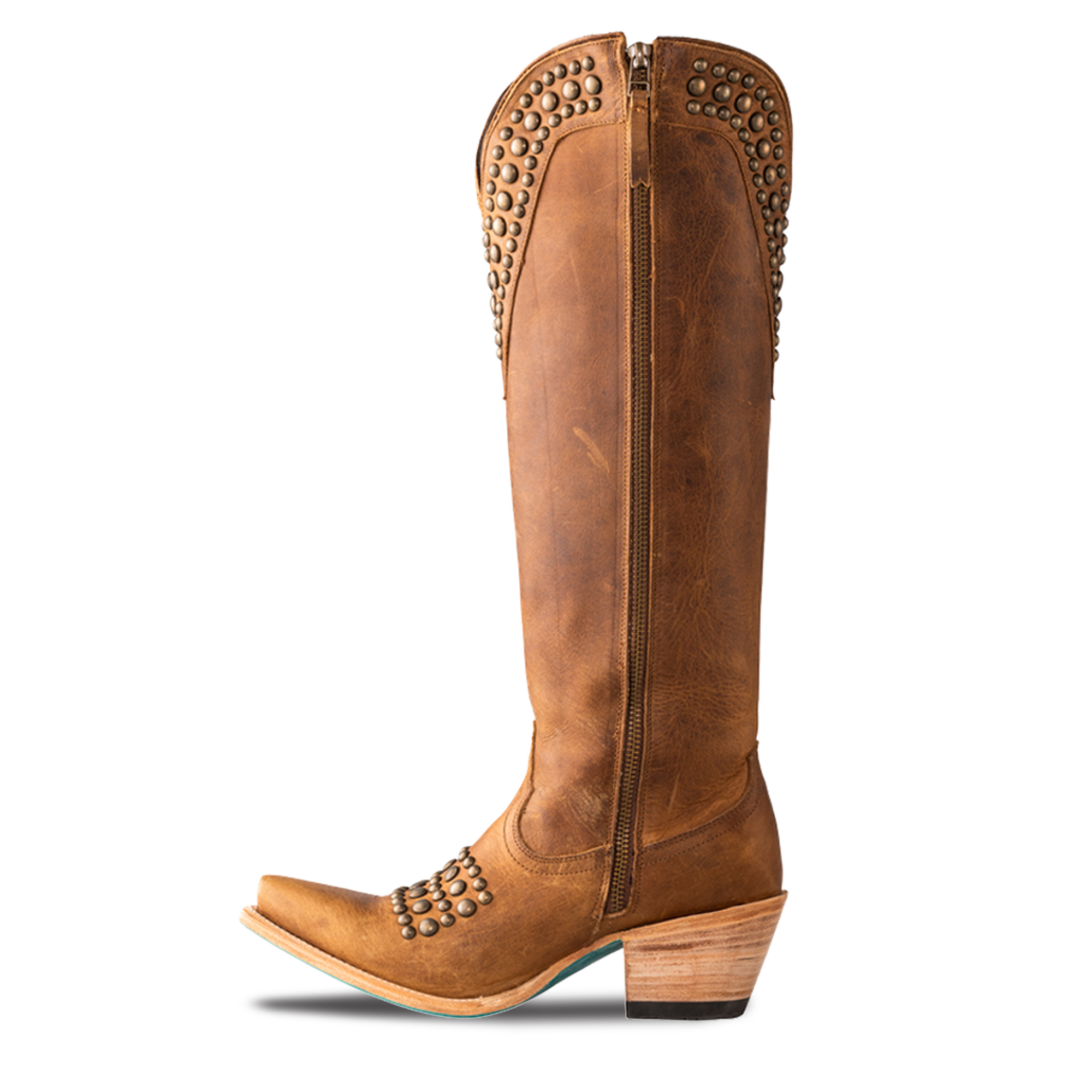 Studded Helix Knee High - Desert Clay Lane Boots