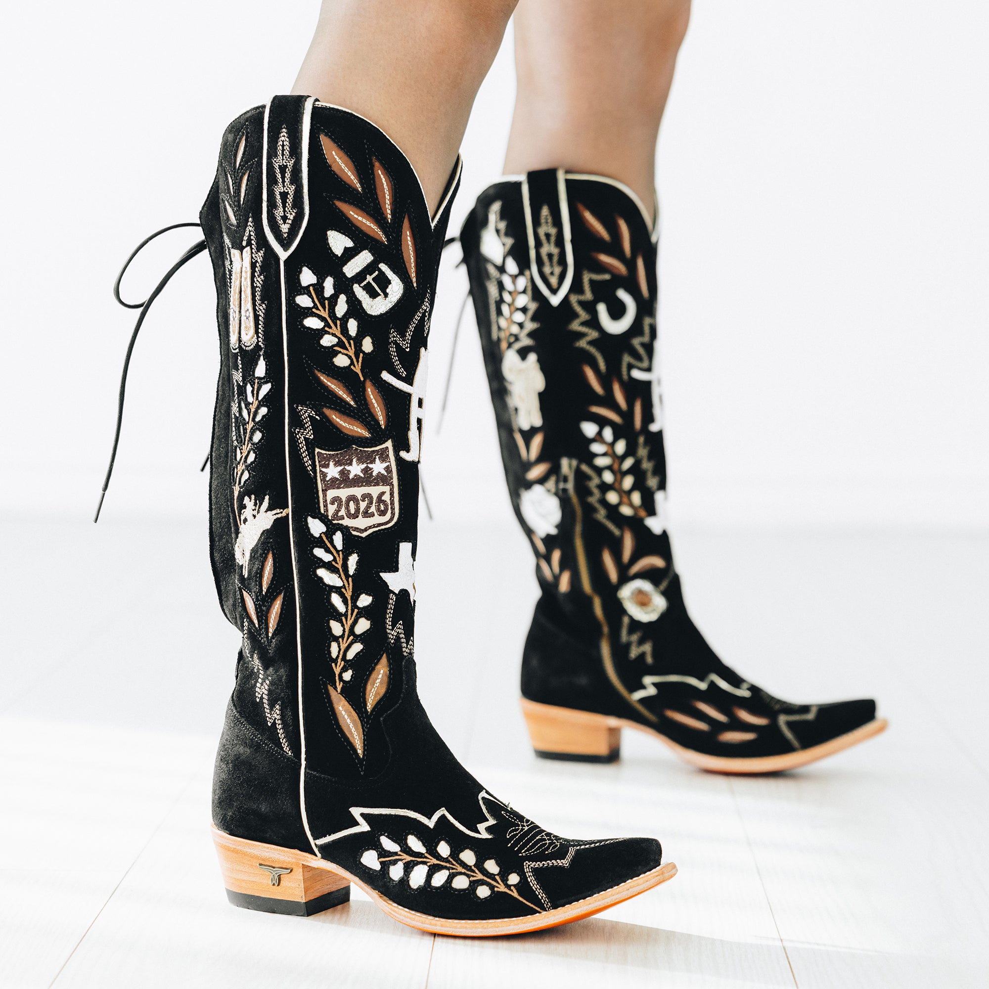 Houston Rodeo Ladies Knee High 2026 Limited Edition - Jet Black Ladies Boot Western Fashion by Lane
