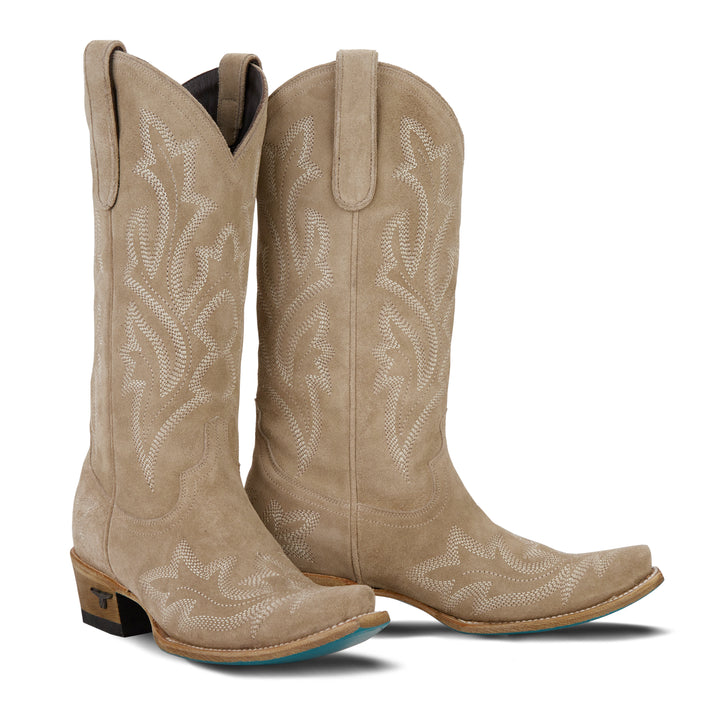 Saratoga Boot x West Desperado - Latte Roughout Ladies Boot Latte Roughout Western Fashion by Lane