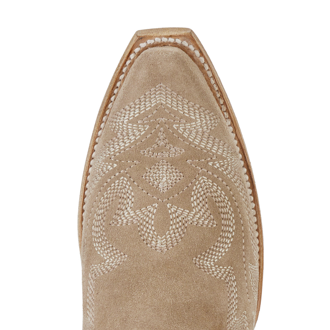 Saratoga Boot x West Desperado - Latte Roughout Ladies Boot Western Fashion by Lane