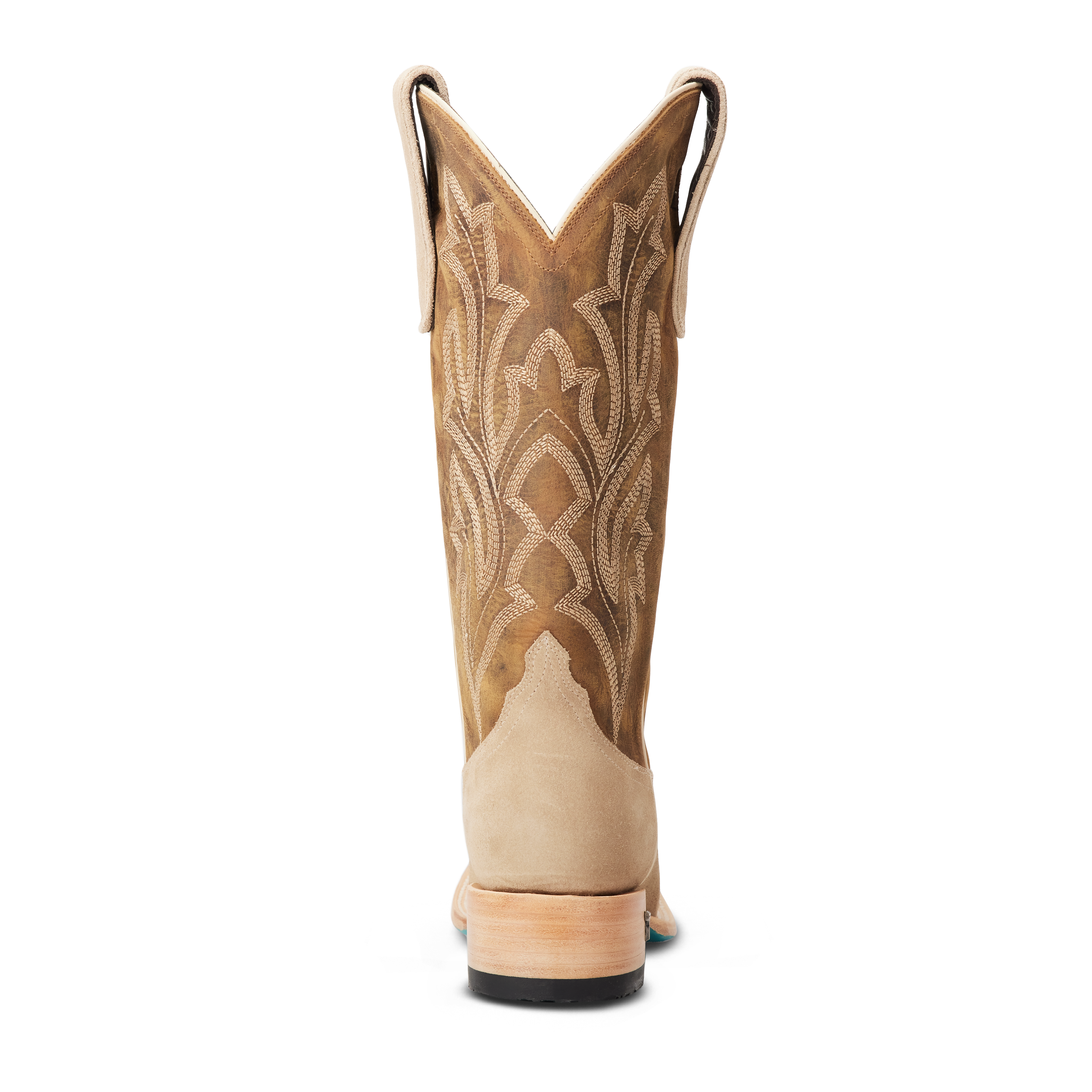 Classic Square Boot - Latte Suede and Burnt Caramel Ladies Boot Western Fashion by Lane